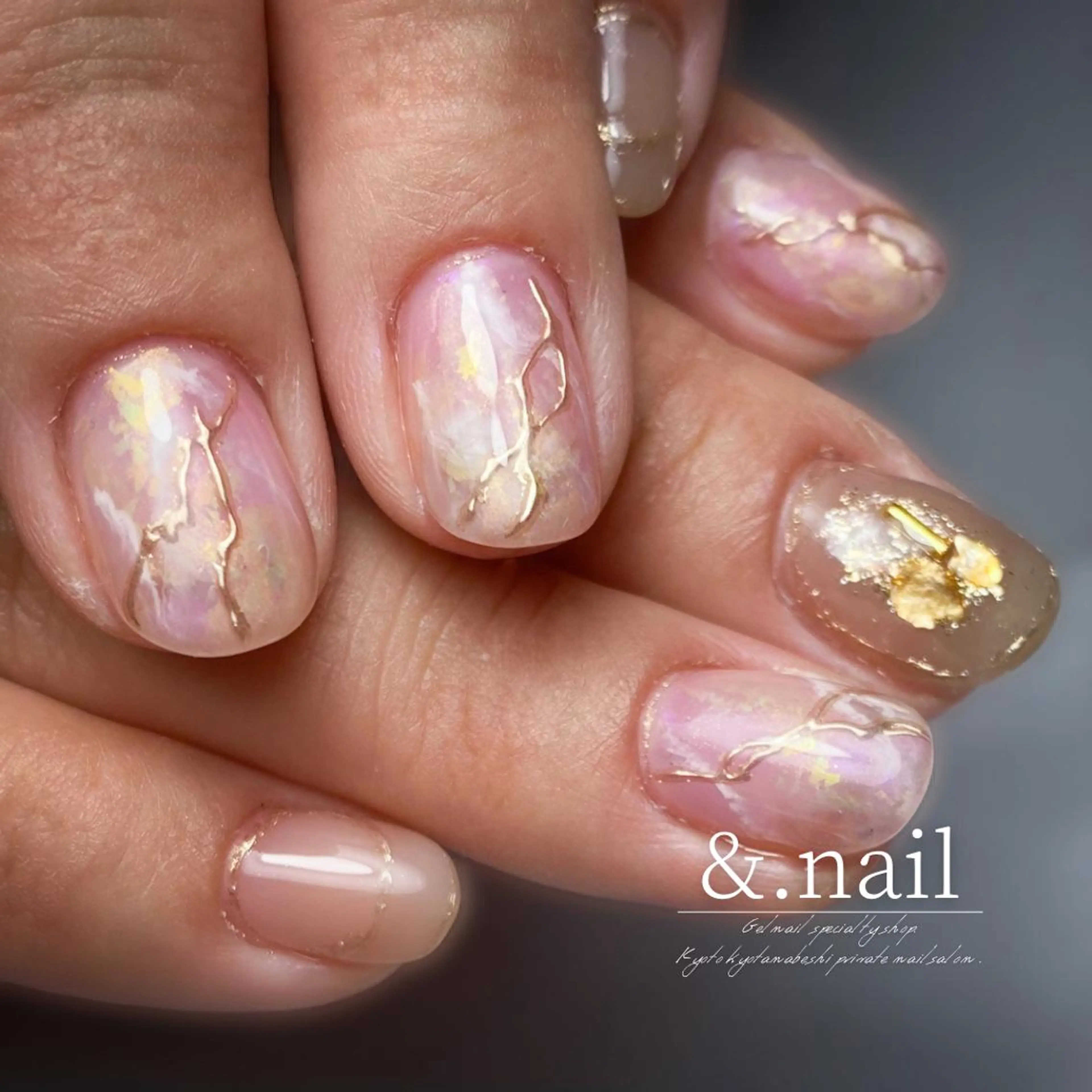 ネイル アートネイル ピンク 春ネイル ハンドネイル &.nail/ ニュアンス/持込み可のネイルデザイン