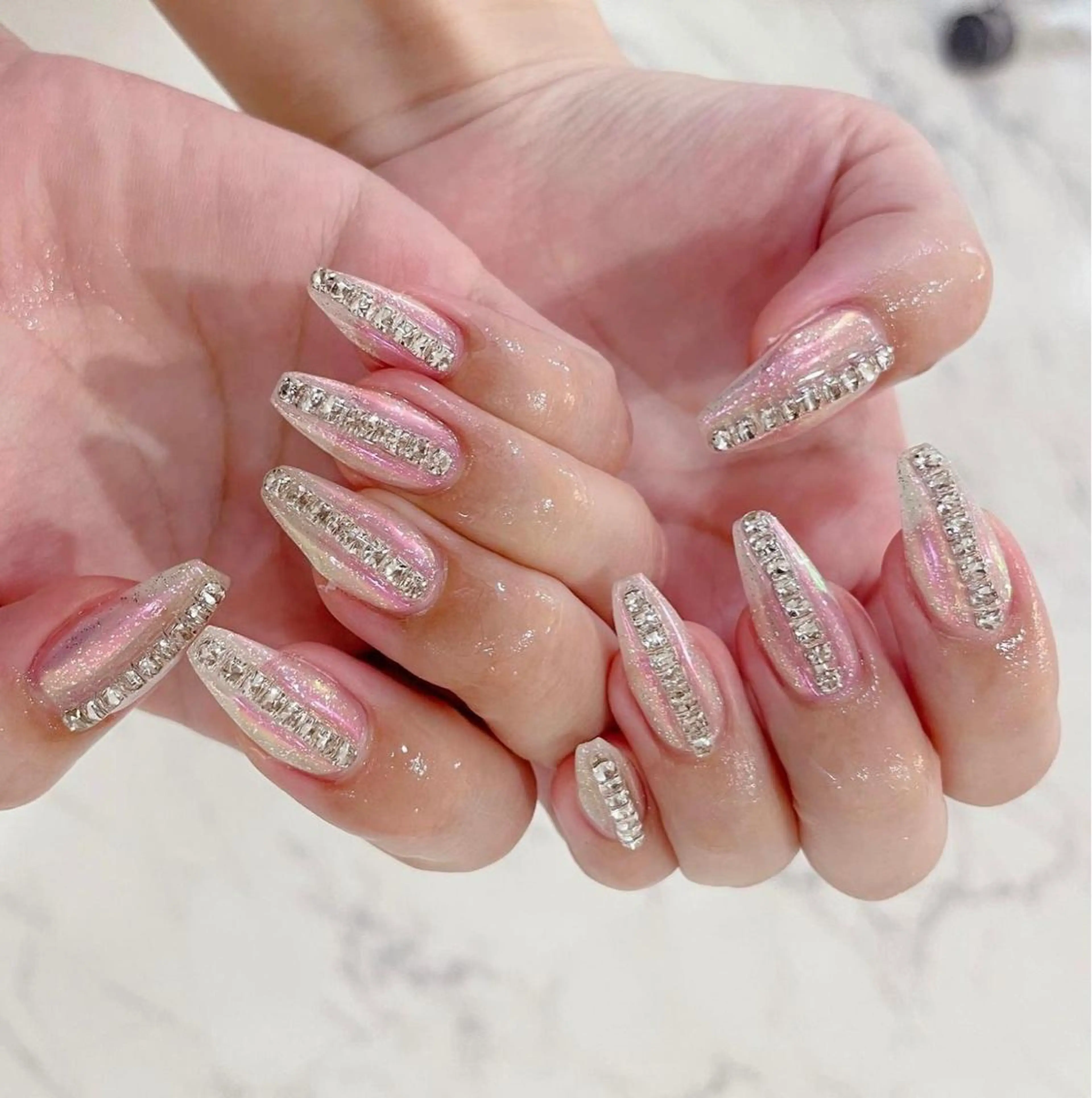 ネイル オーロラネイル ラメ(グリッター) ミラーネイル Nail salon SEICAのネイルデザイン