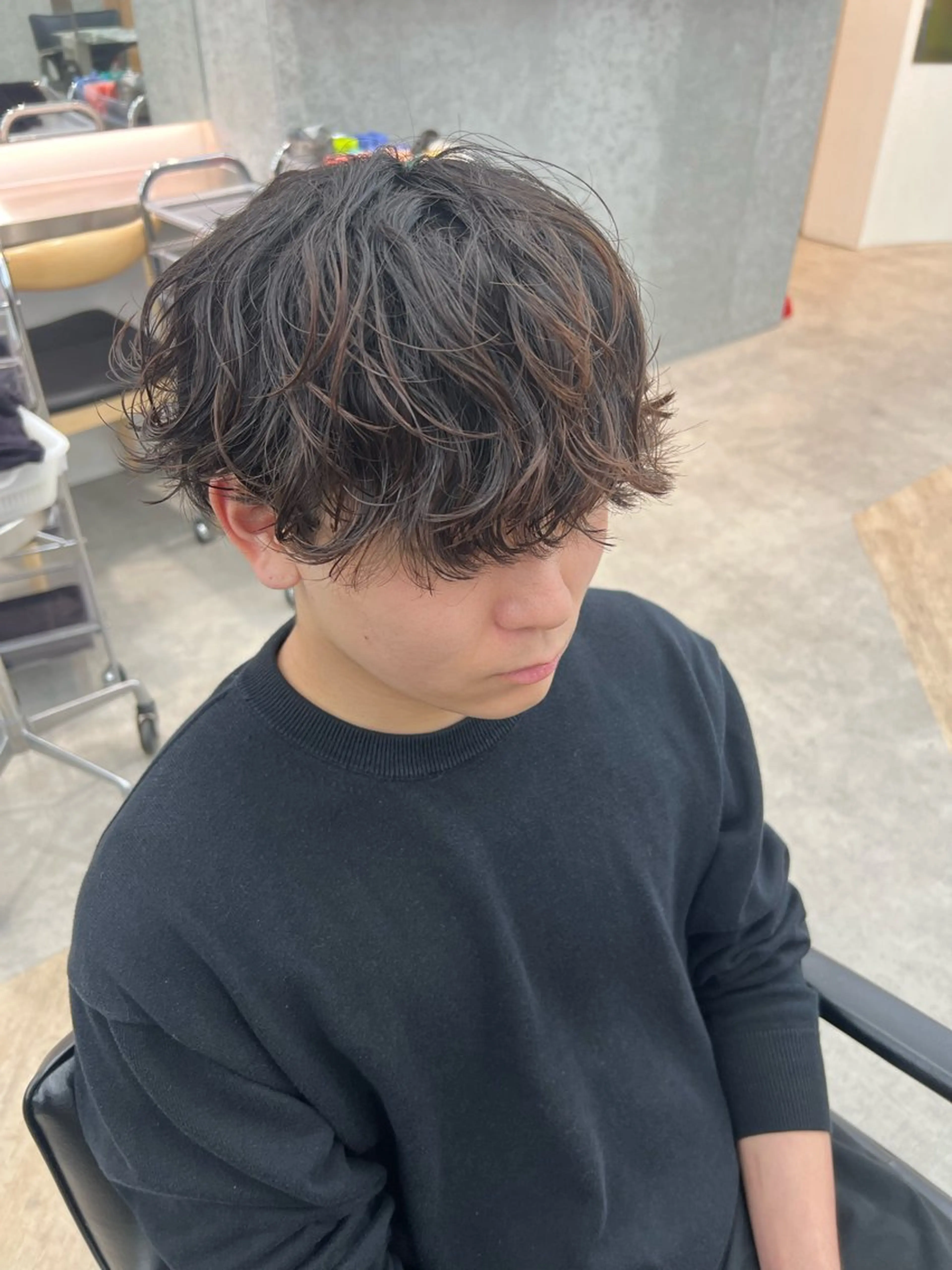 パーマ メンズ カット パーマ 🌀toa/波巻き✨ /メンズパーマ／栄のヘアスタイル