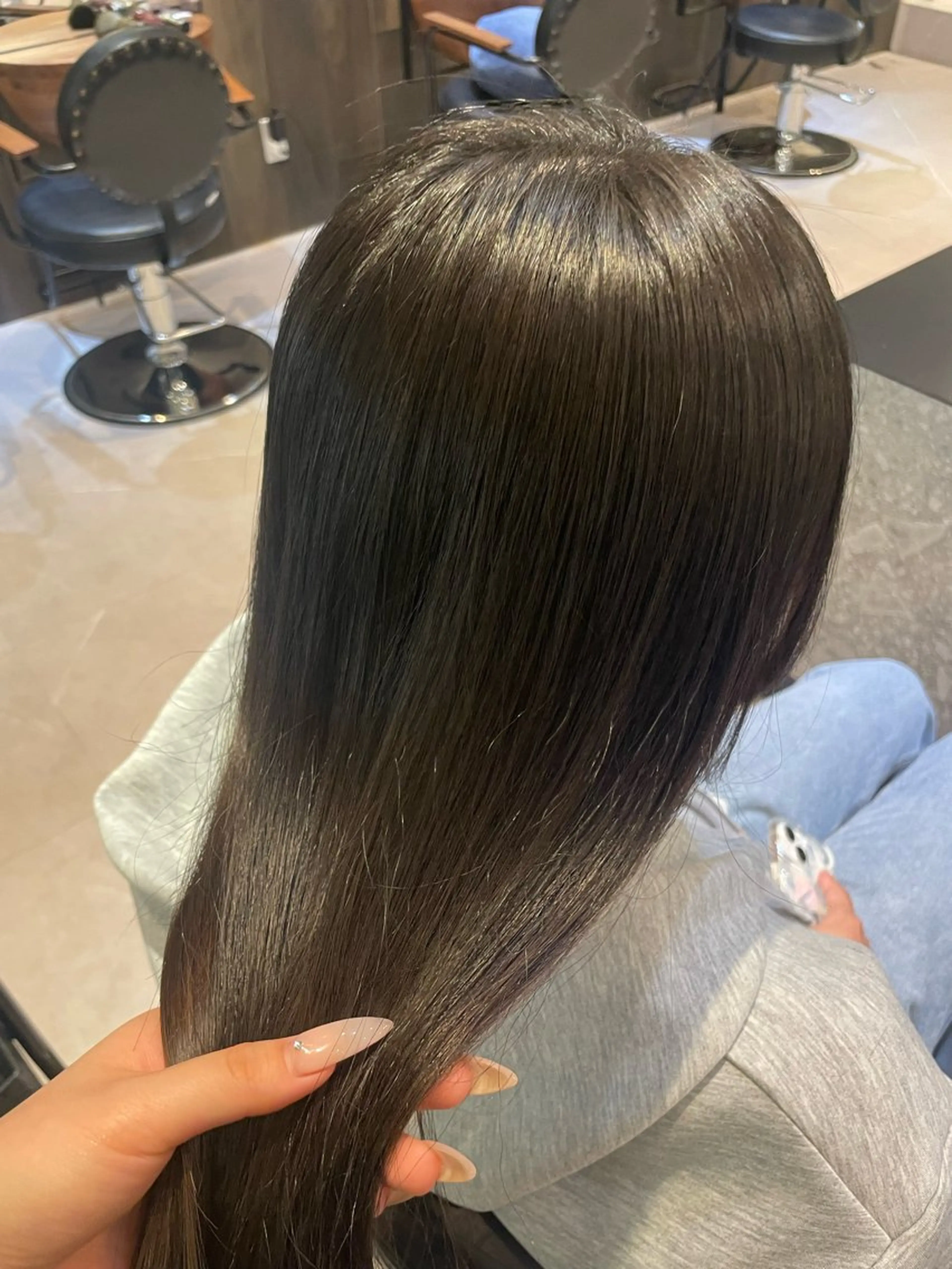 ロング 縮毛矯正 カット 縮毛矯正 縮毛矯正/韓国ヘア レイヤー/そらのヘアスタイル