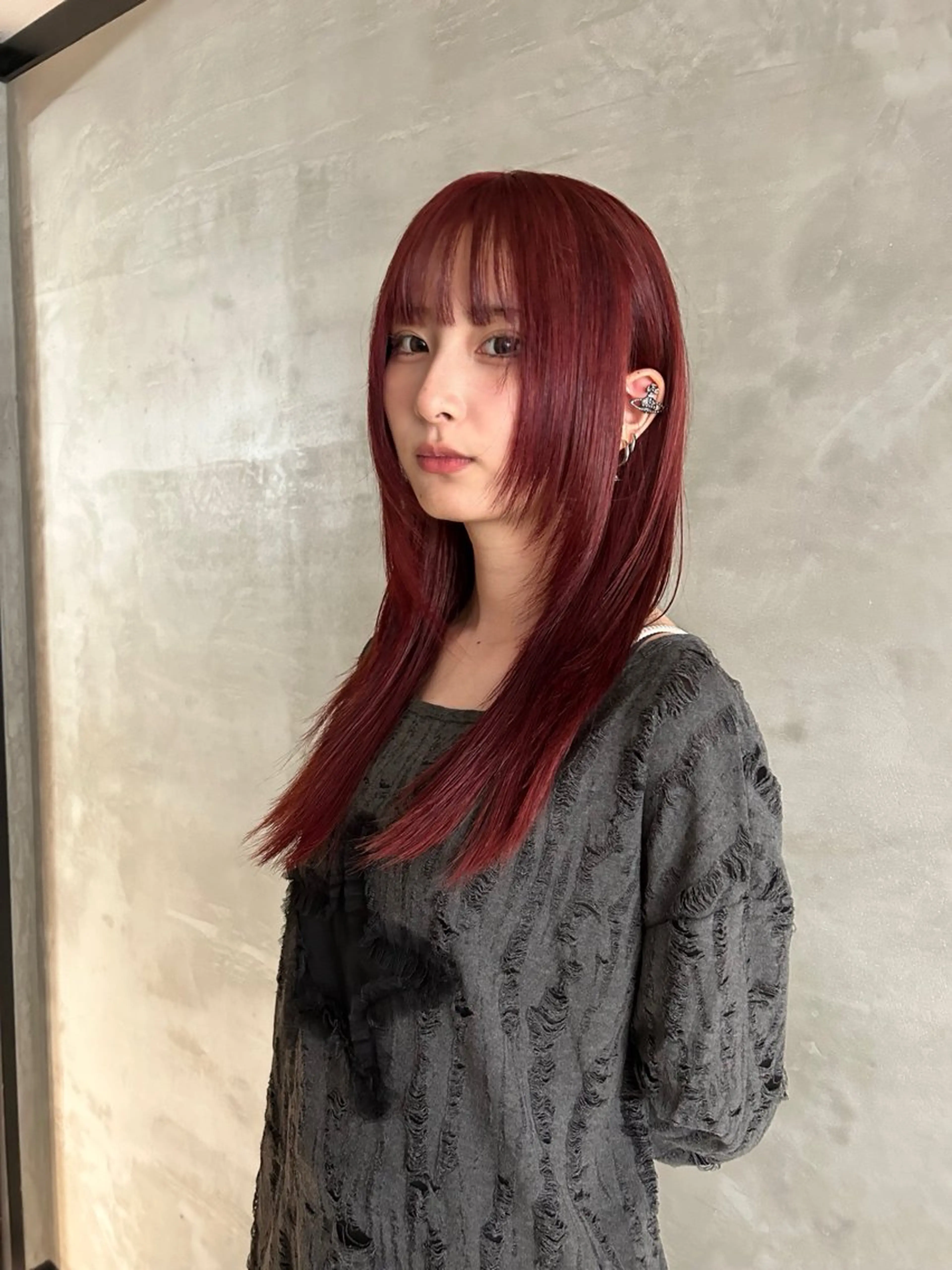 ロング カラー カット ヘアカラー タナカ カナ🫧のヘアスタイル