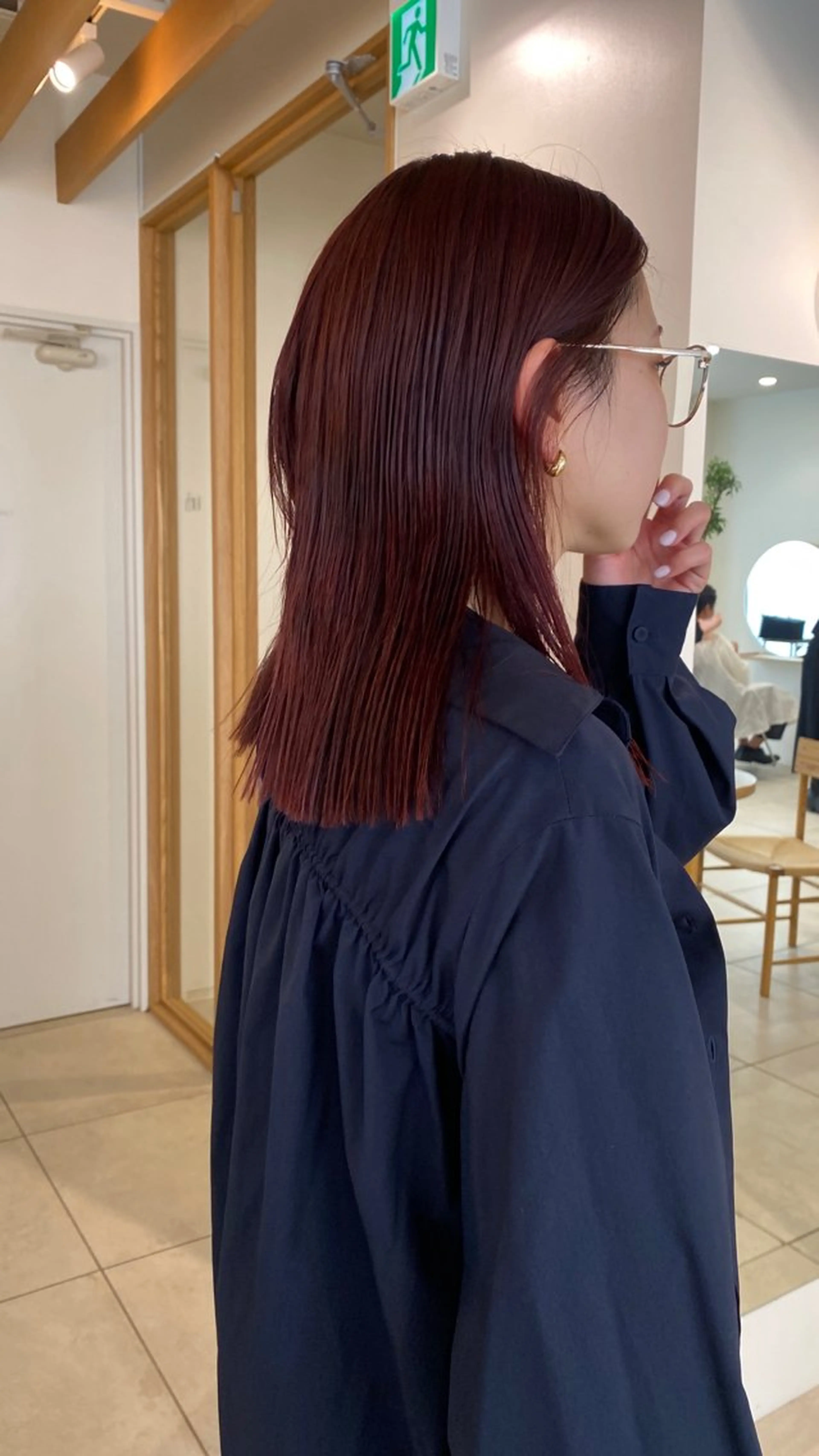 セミロング 似合わせカットカラー りおなのヘアスタイル