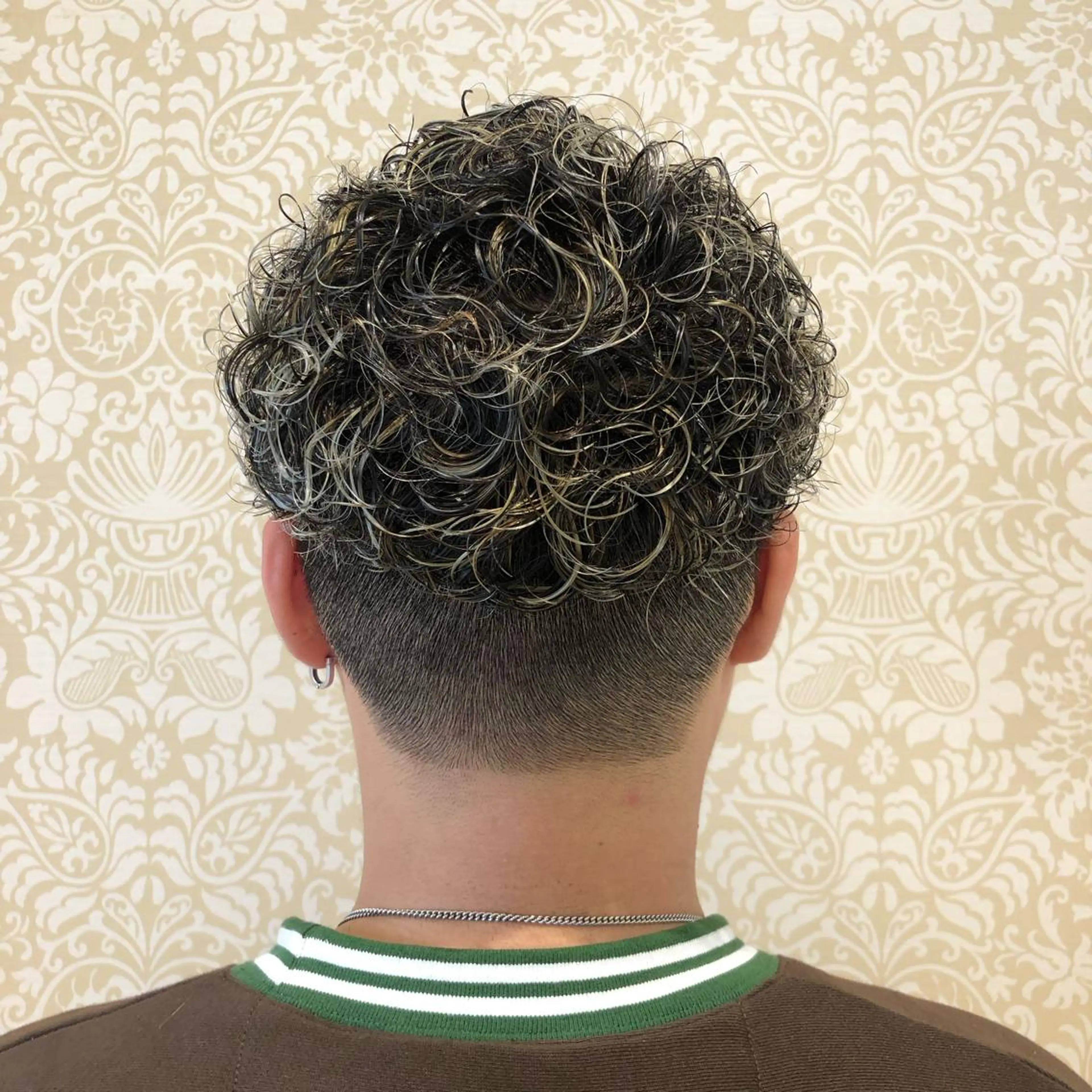 ショート カラー パーマ メンズ カット パーマ トリートメント 🐠寒色系×パーマ 櫻井　麿偉🐏のヘアスタイル