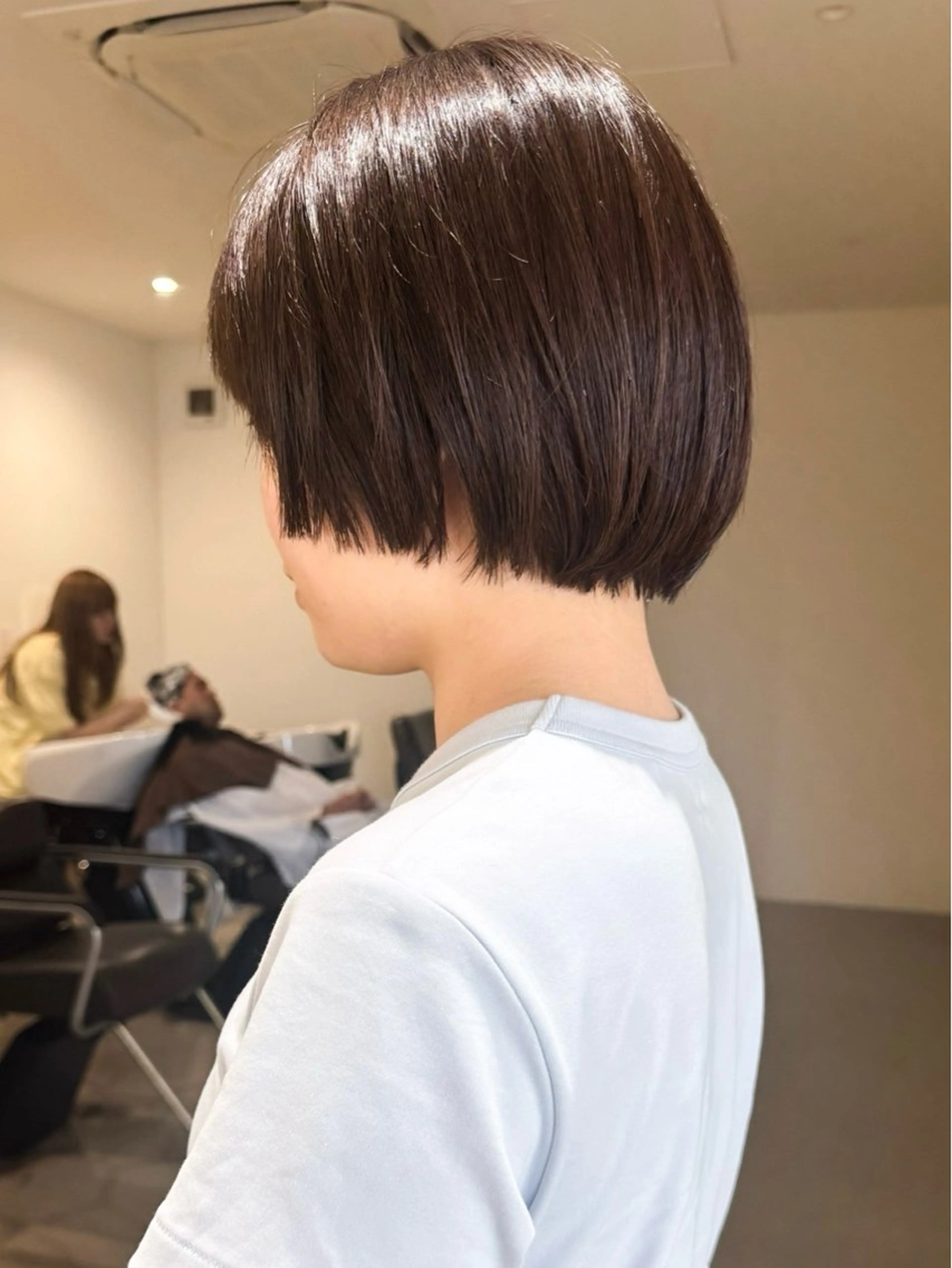 ショート ショートボブ ボブ ショートヘア カット ヘアカラー riko*.+ﾟ 韓国風パーマのヘアスタイル