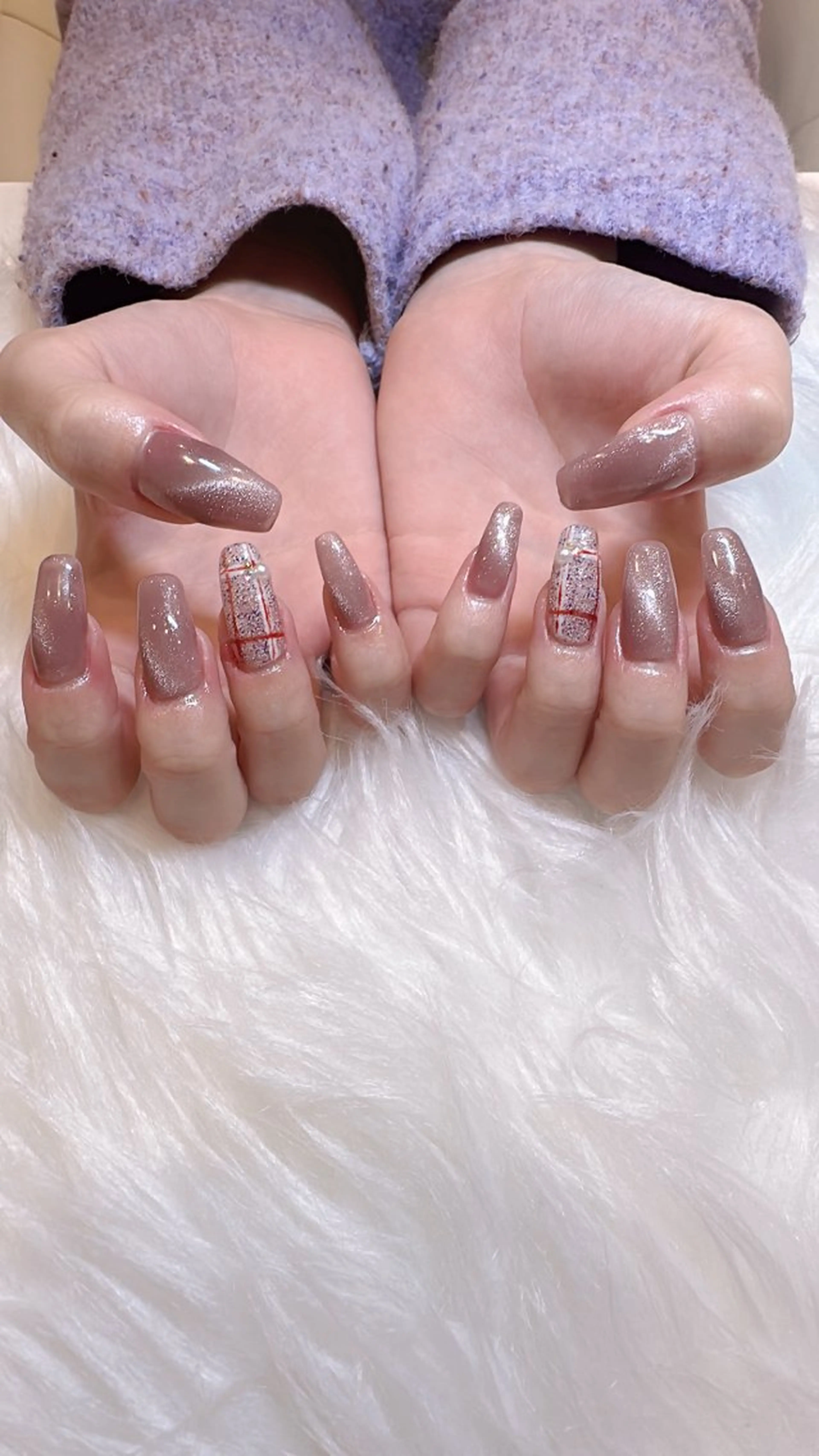 ネイル アートネイル 長さ出し キュート ネイルのネイルデザイン