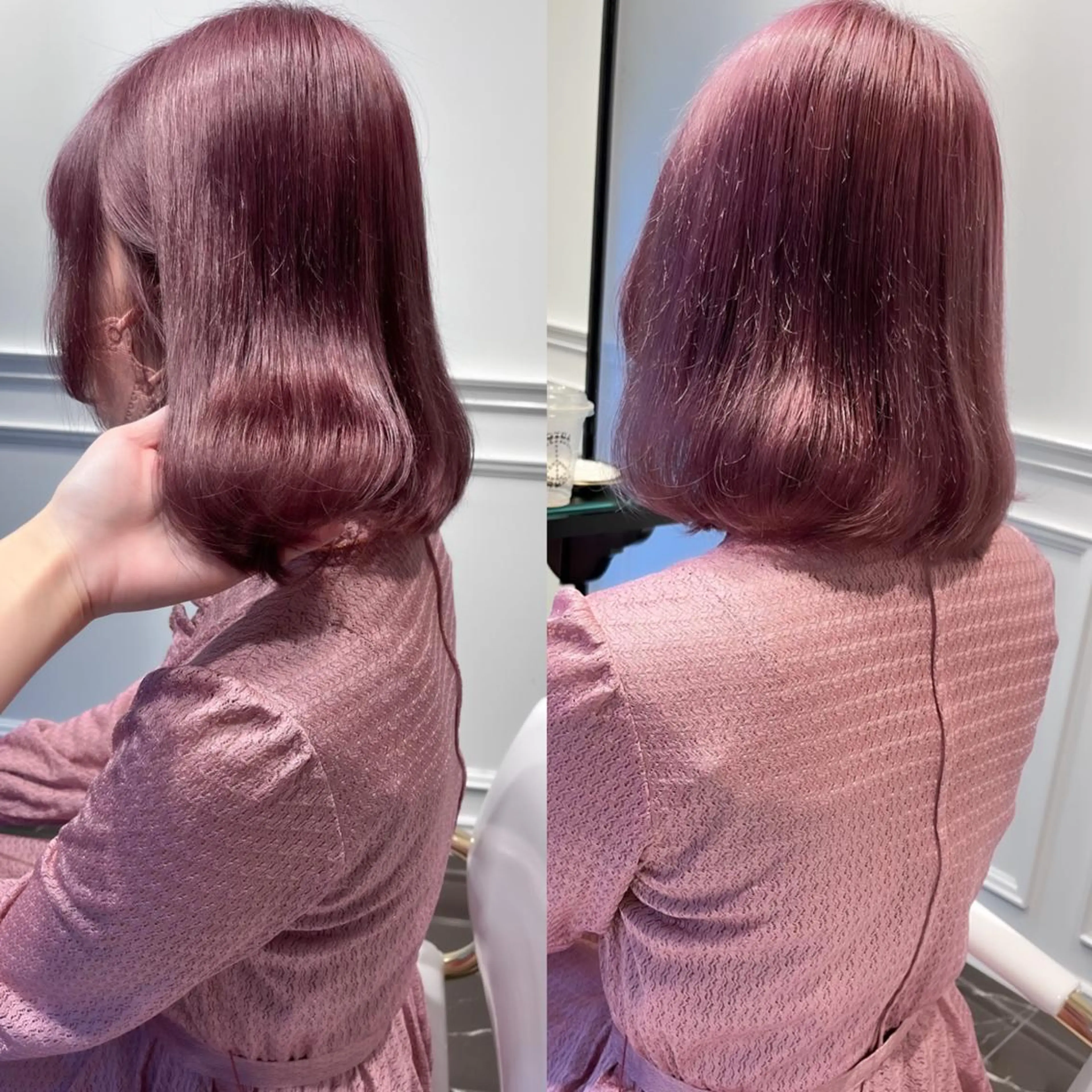 ミディアム カラー ブリーチ miyu /トレンド カラー×艶髪のヘアスタイル