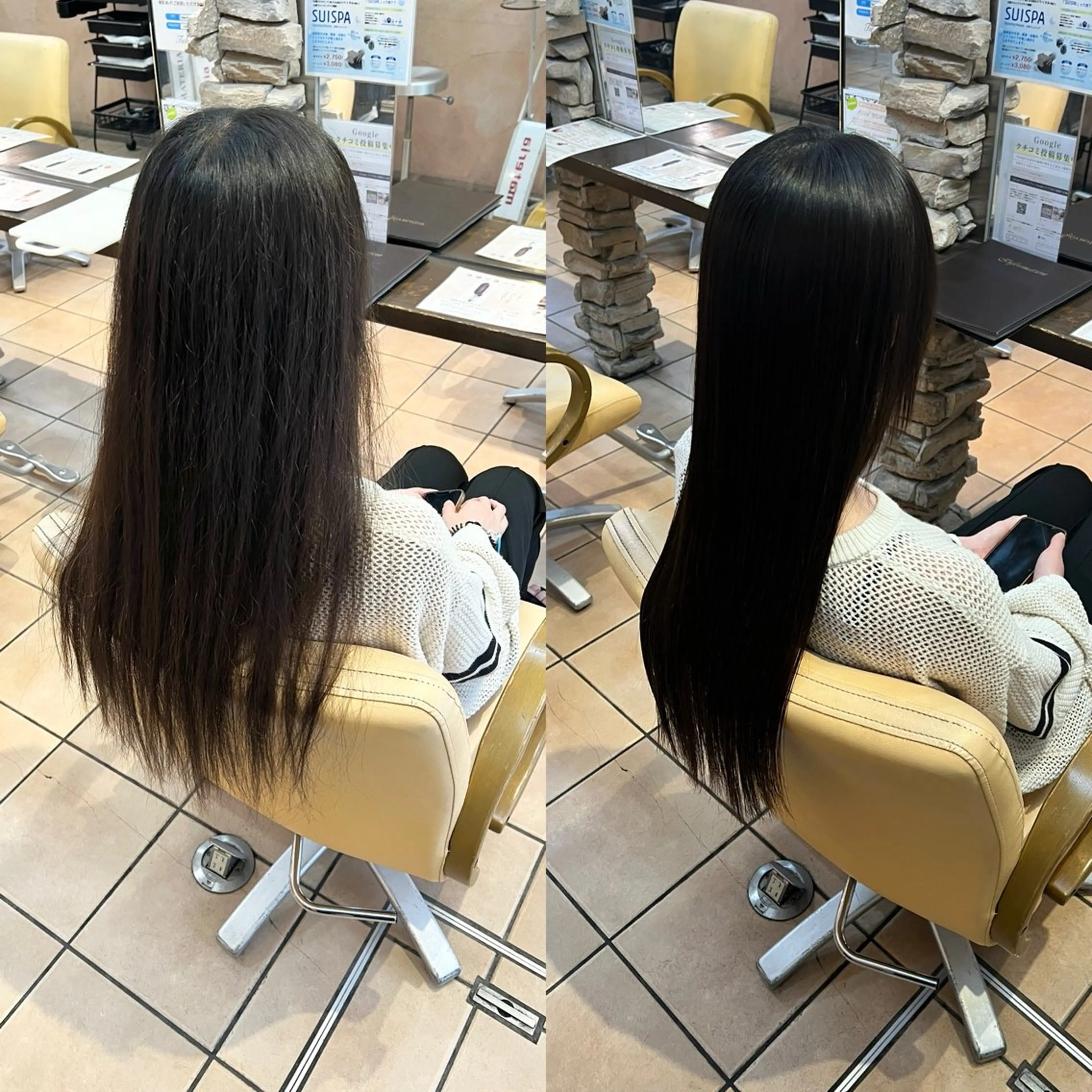 ロング 縮毛矯正 地毛風ストレート ⚡️下ノ村柊斗⚡️のヘアスタイル