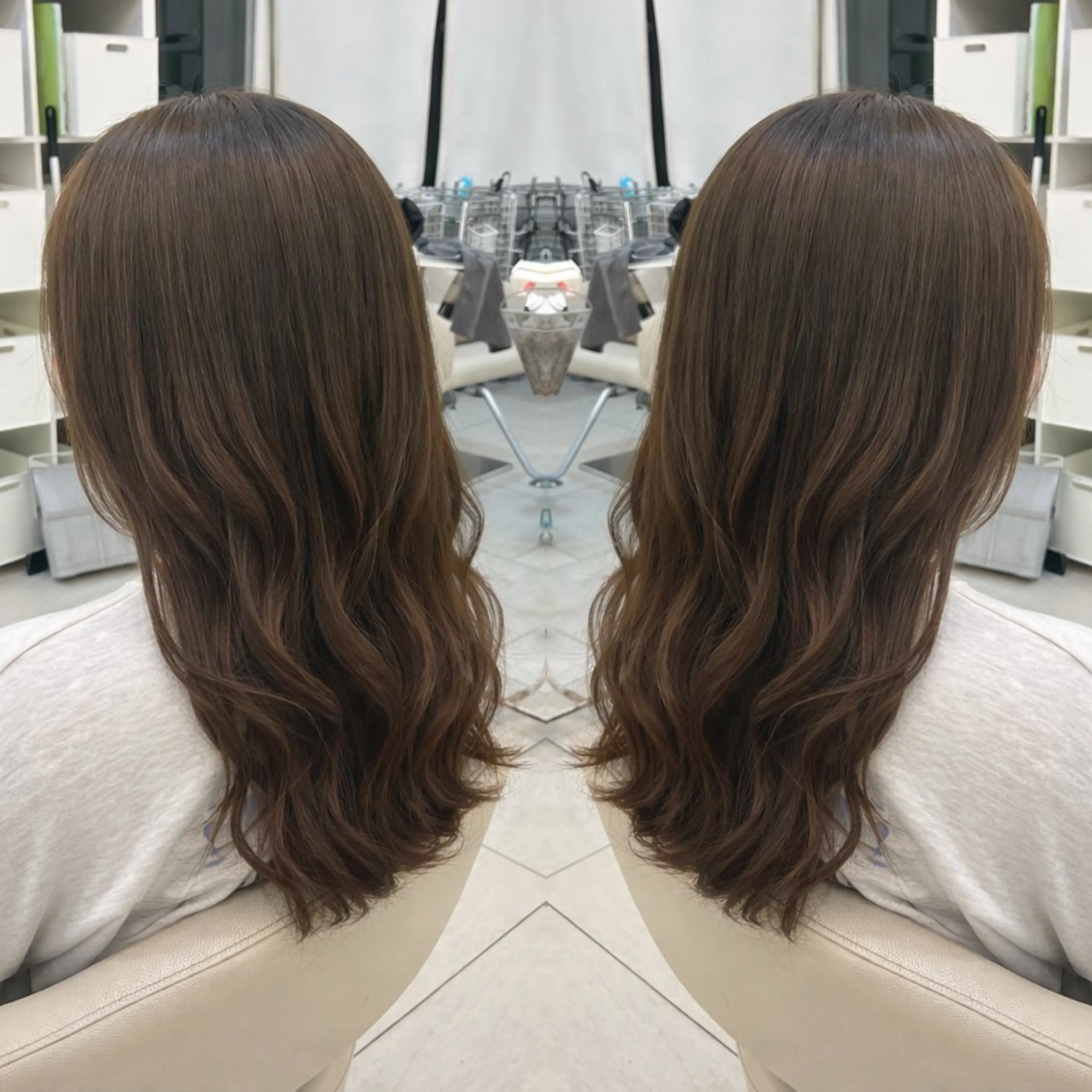 セミロング カット ヘアカラー MODEK's Brillerのヘアスタイル
