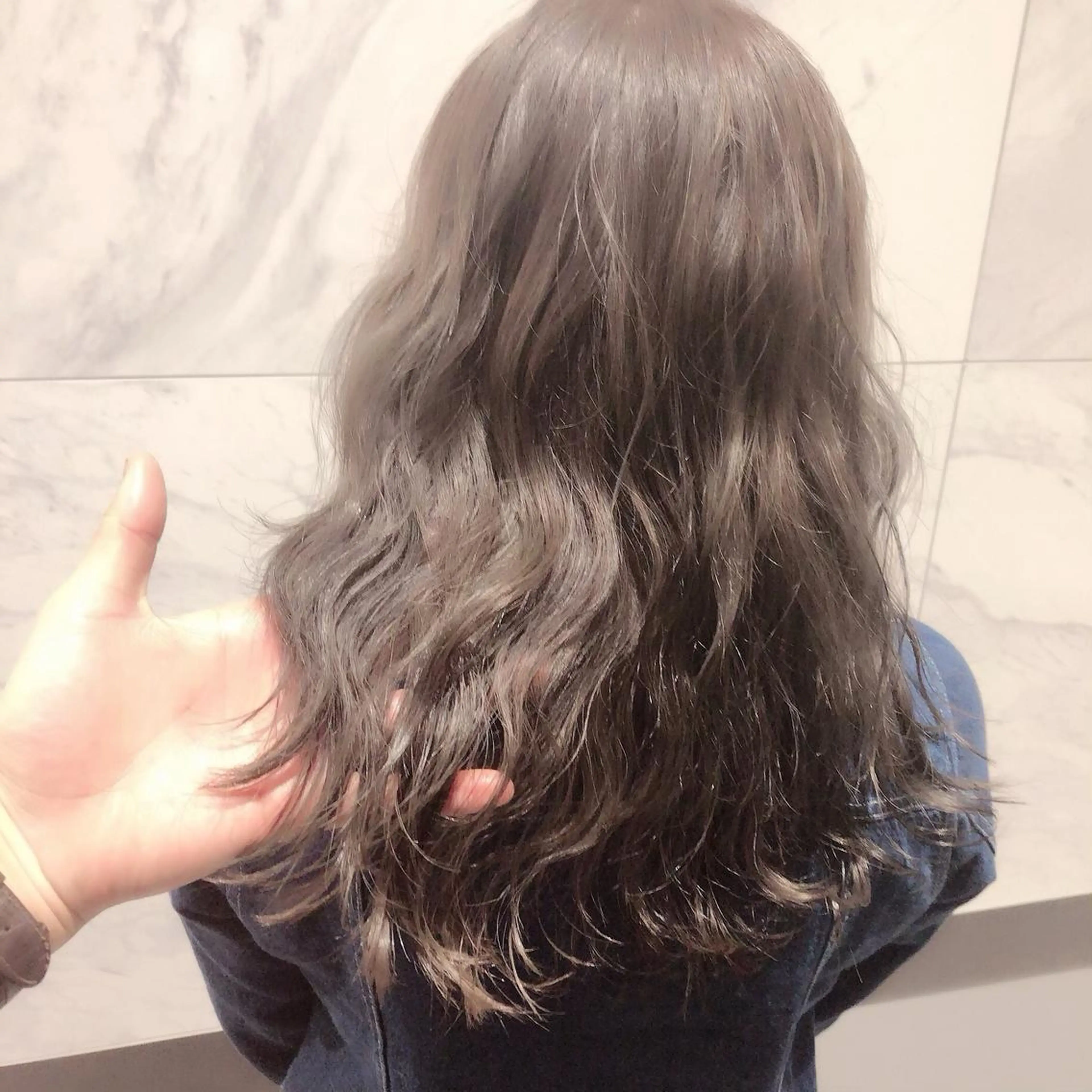 セミロング カラー ヘアアレンジ yoshino yukoのマツエク・マツパデザイン