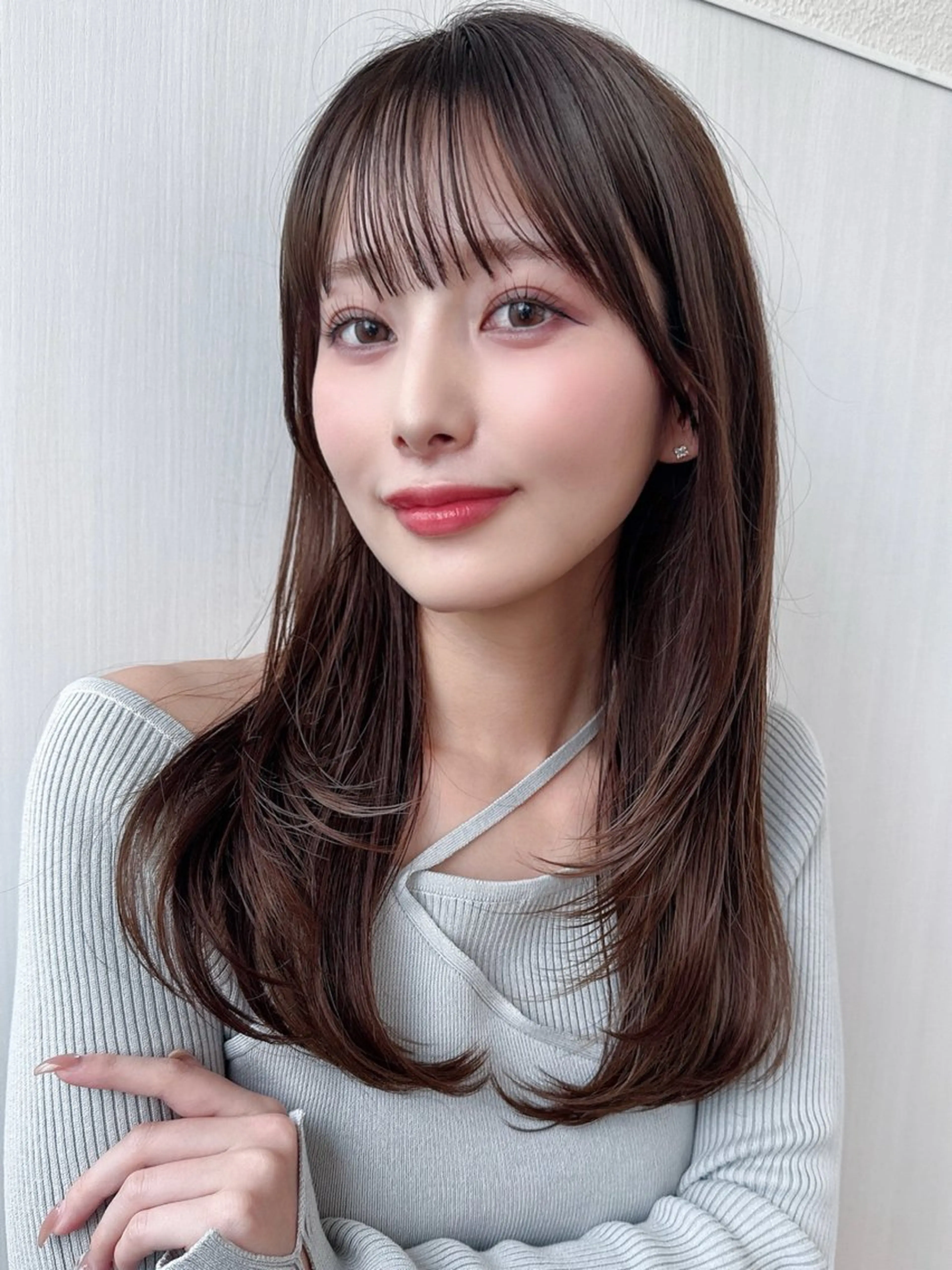 セミロング レイヤーカット カット ヘアカラー トリートメント 似合わせヘア/ボブ/ ミディアム/Takaのヘアスタイル