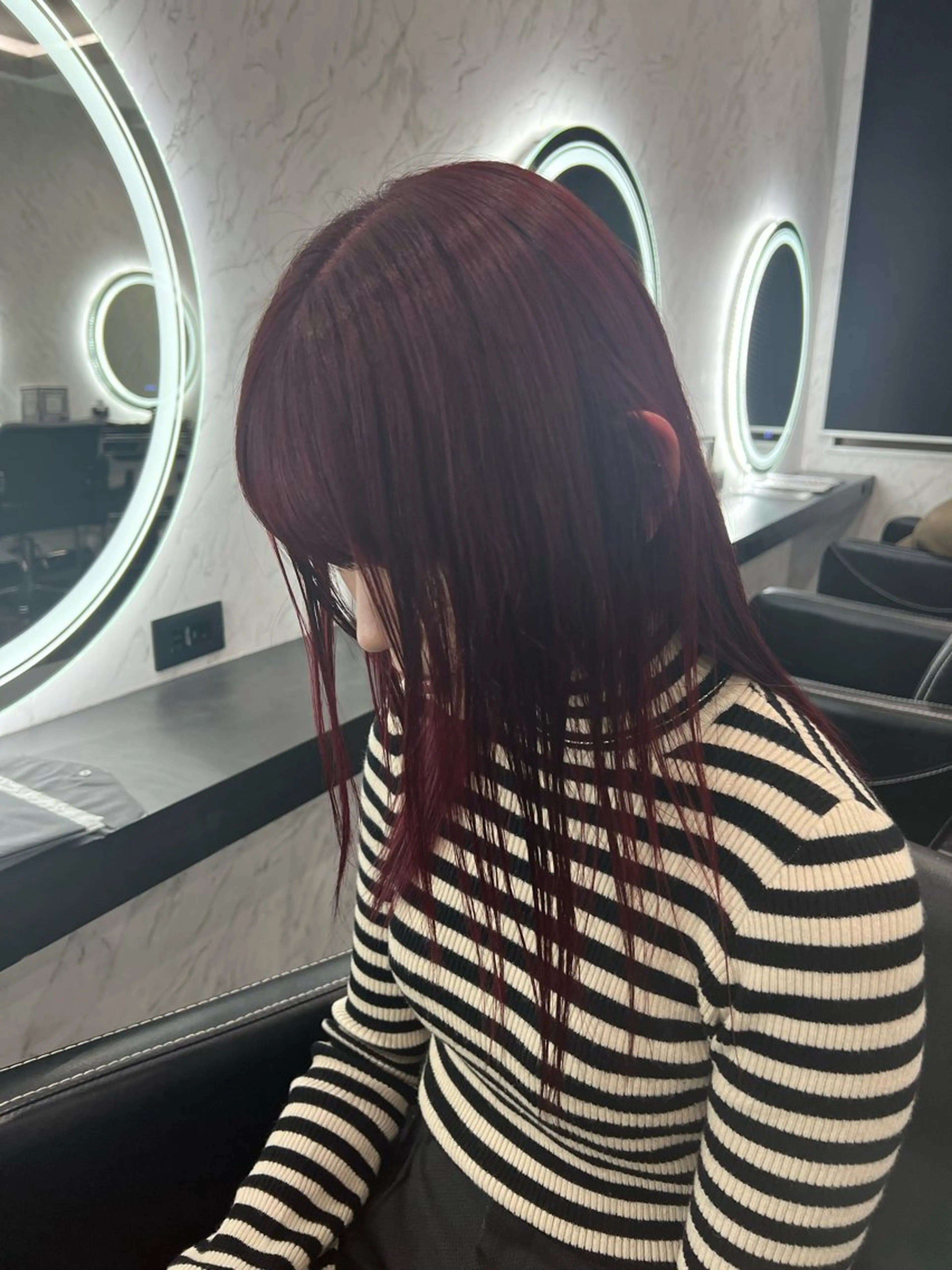 セミロング カラー 山北 優姫のヘアスタイル