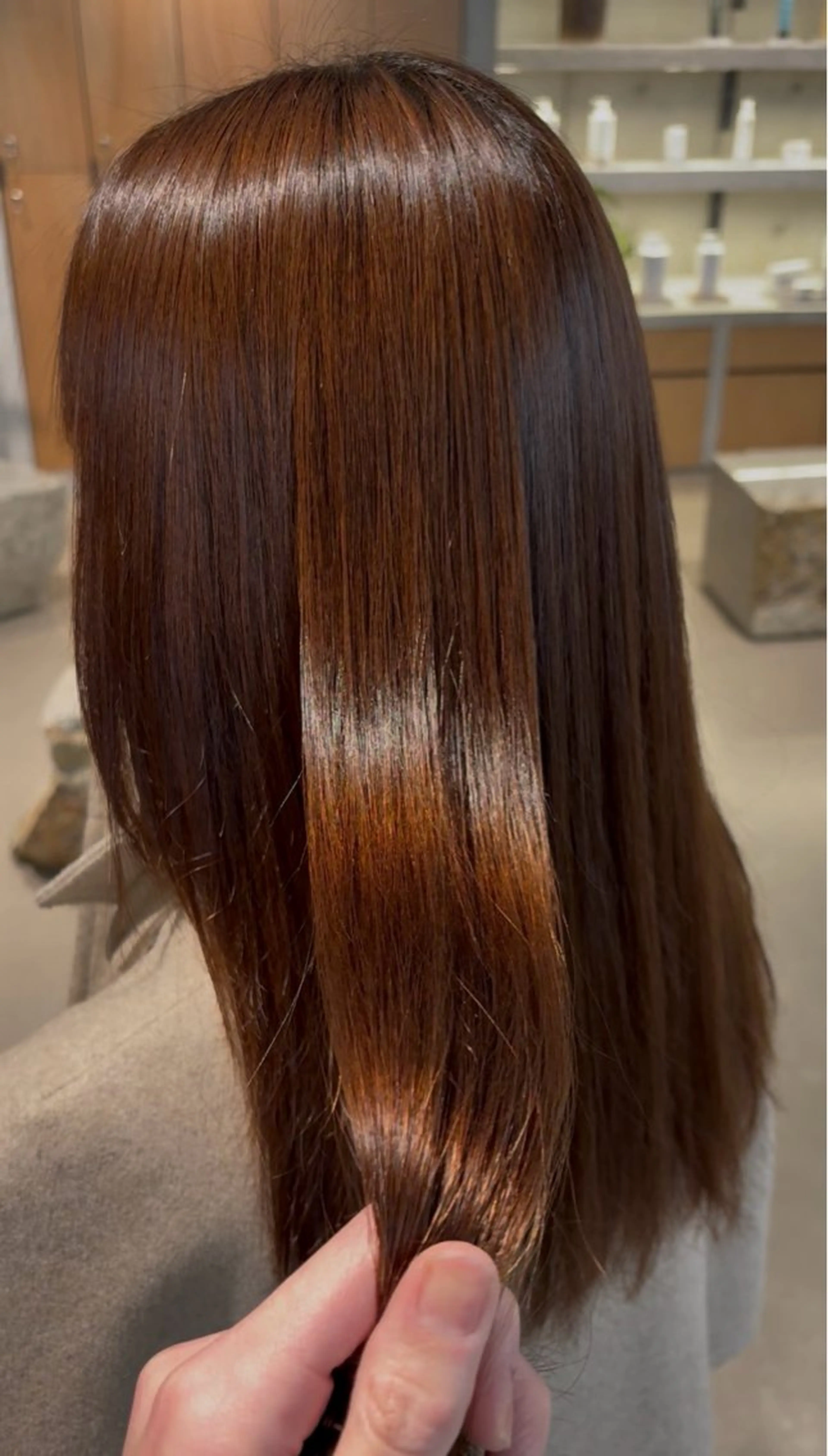 ロング パーマ 縮毛矯正 酸性ストレート ストレートパーマ 縮毛矯正 佐々木 蓮のヘアスタイル