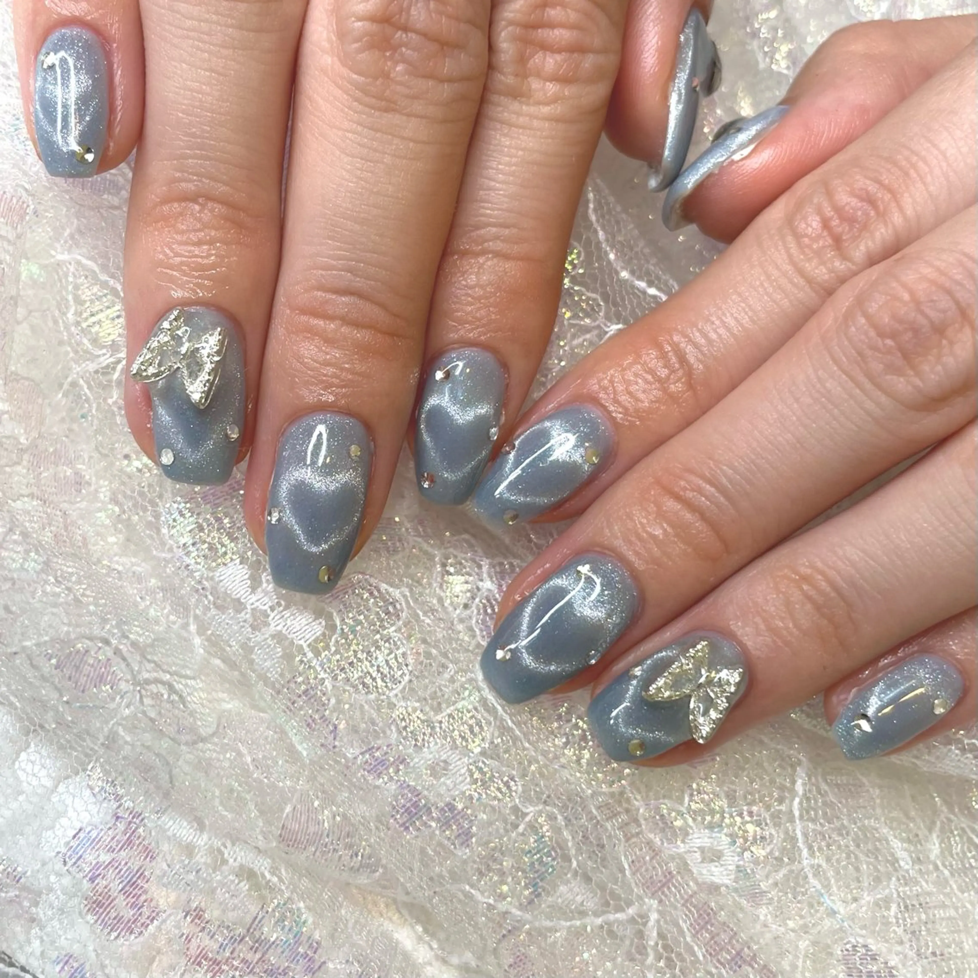 ネイル ハート マグネットネイル ハンドネイル KULIN Kanaのマツエク・マツパデザイン