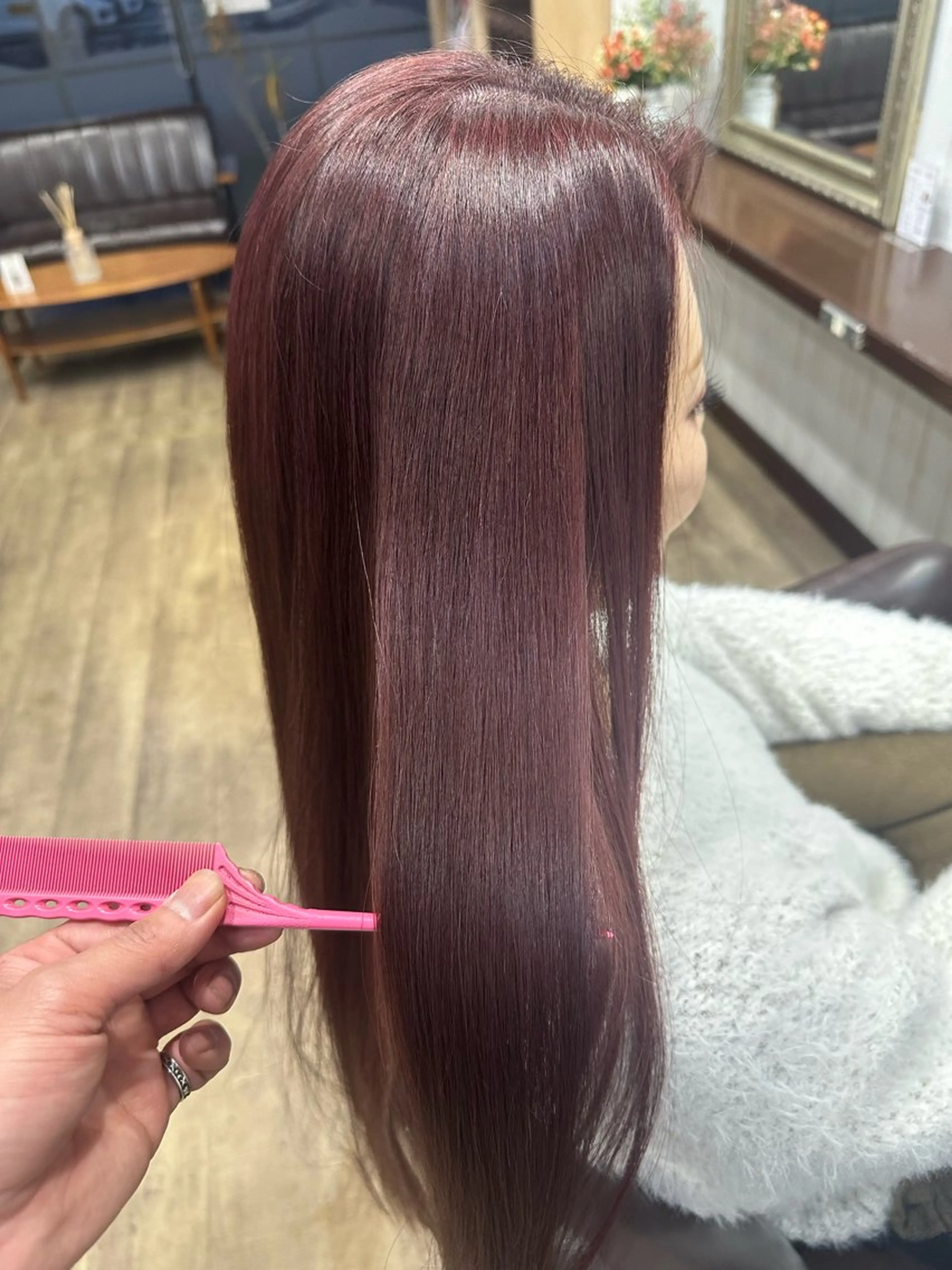 ロング カラー パーマ ヘアアレンジ ブリーチ ケアカラー ブリーチなしカラー カット ヘアカラー トリートメント 髪質改善/韓国風 レイヤー/田村祐樹のヘアスタイル