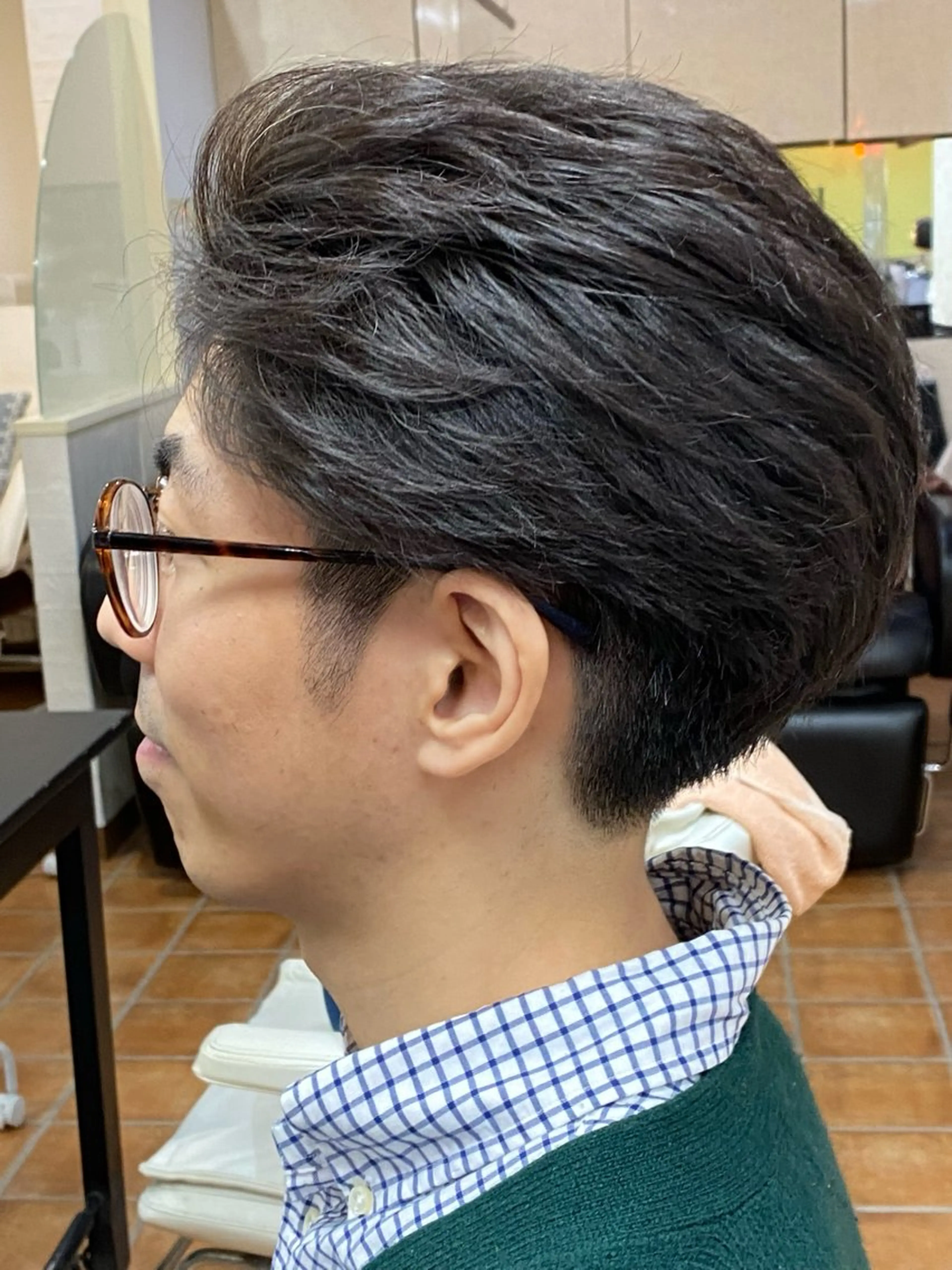 😎メンズカット【センターパート＋コールドパーマ】4月のモデル大募集✨※来店時間のご相談ありましたらお問い合わせ下さいの写真