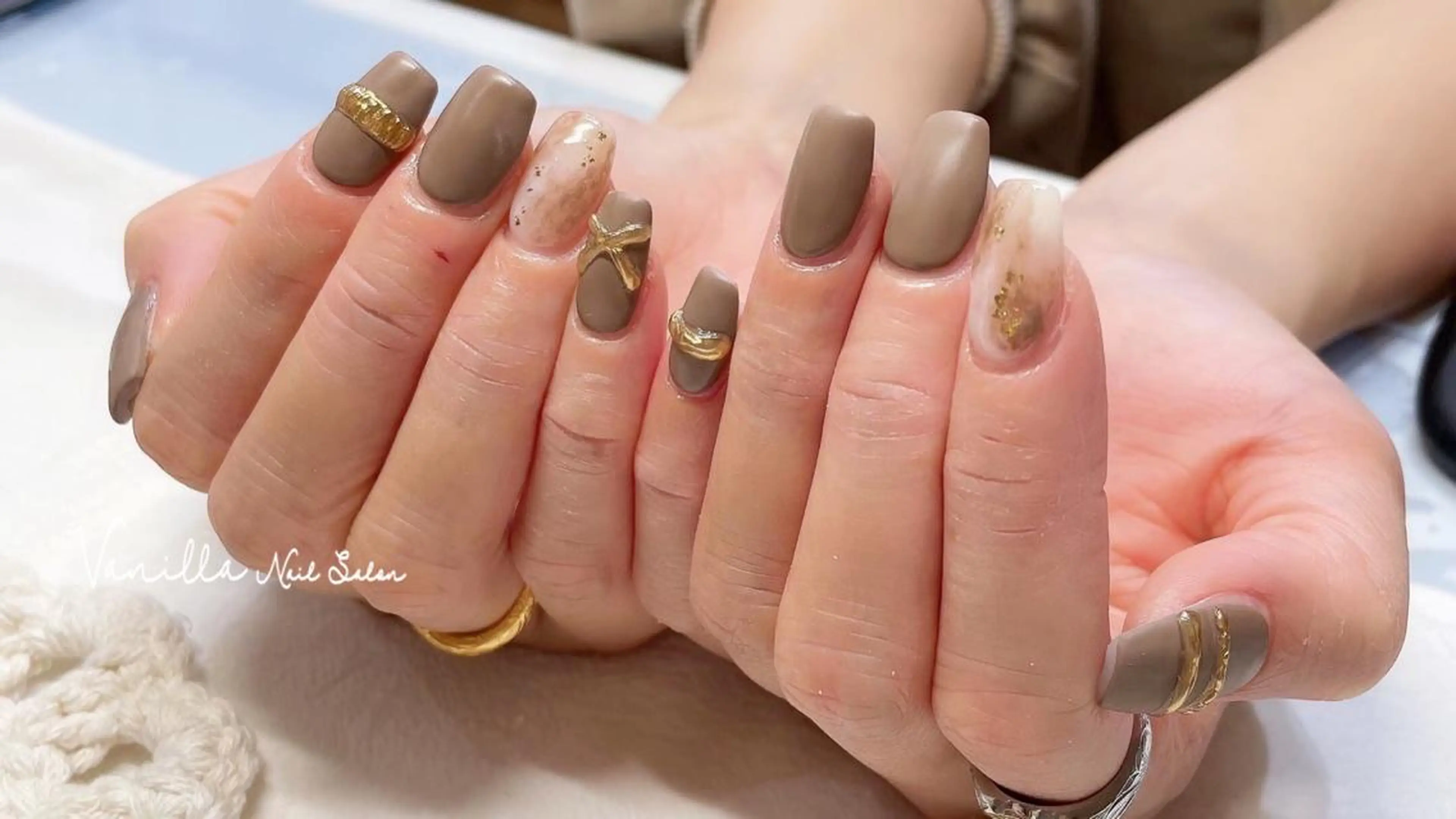 ネイル マットネイル スカルプネイル Vanilla nail salonのネイルデザイン