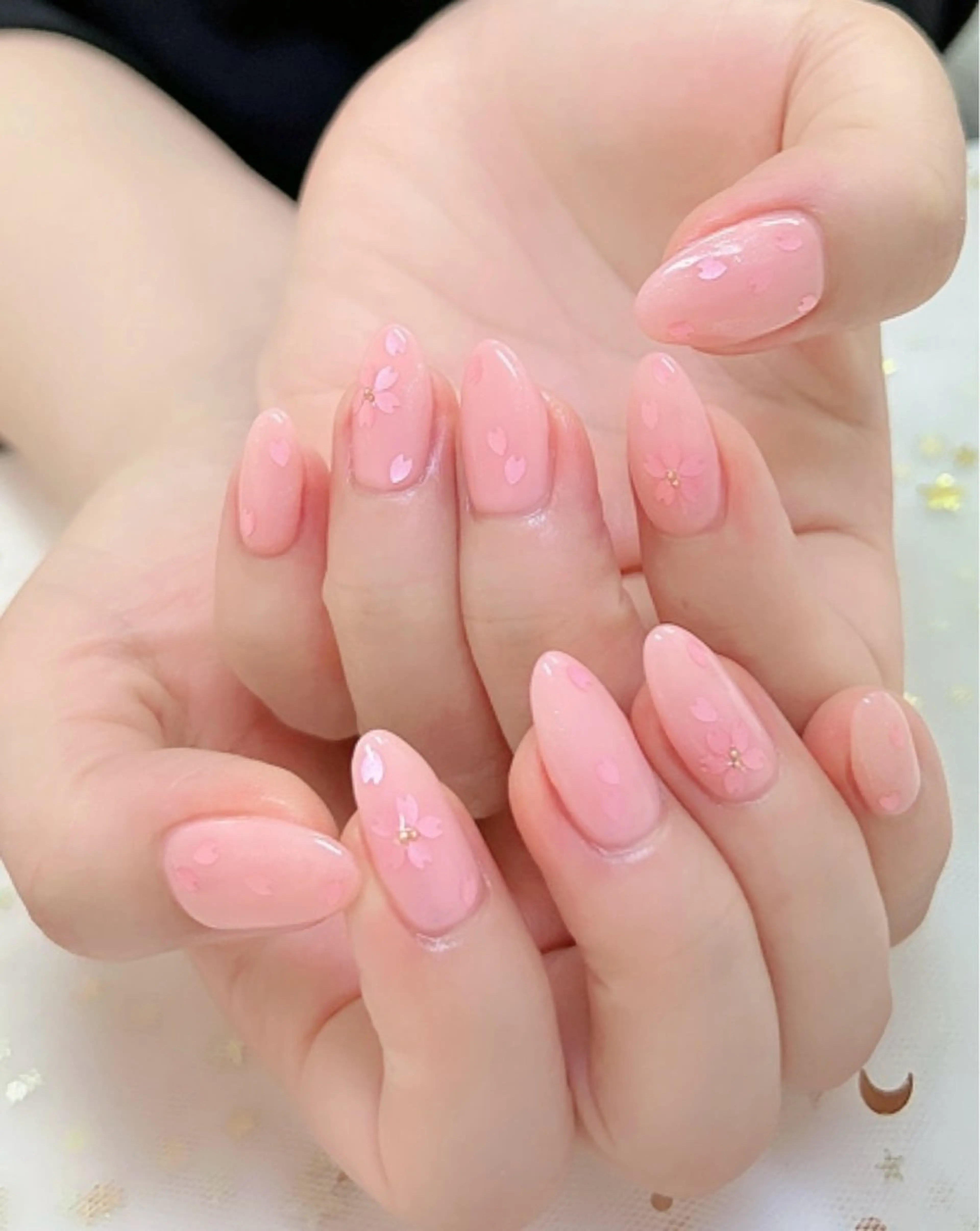 ネイル 桜ネイル ハンドネイル 上福岡 らんらんのネイルデザイン