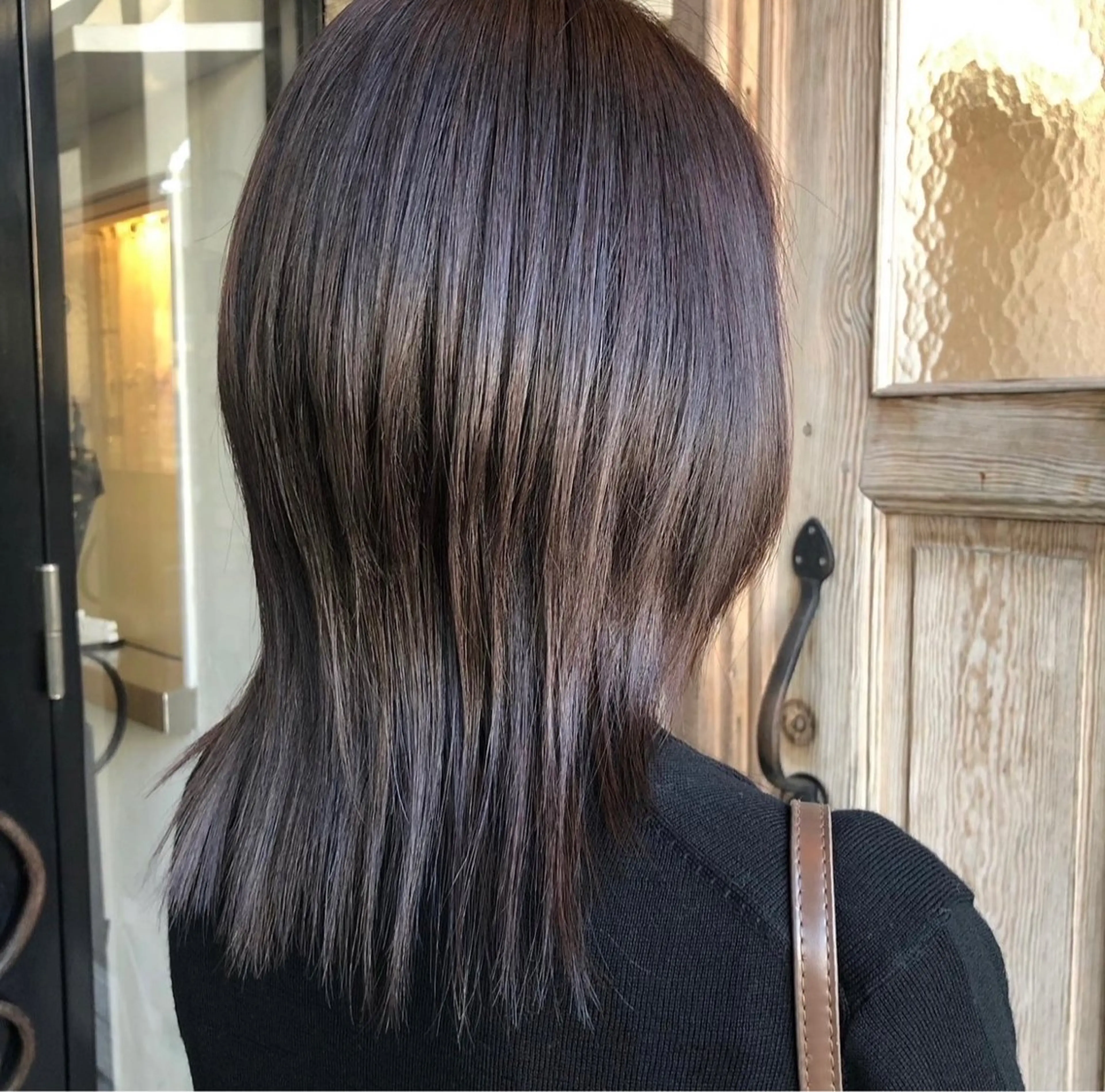 セミロング 髪質改善 レイヤーカット トリートメント ヘアカラー トリートメント 櫻井 千穂のヘアスタイル