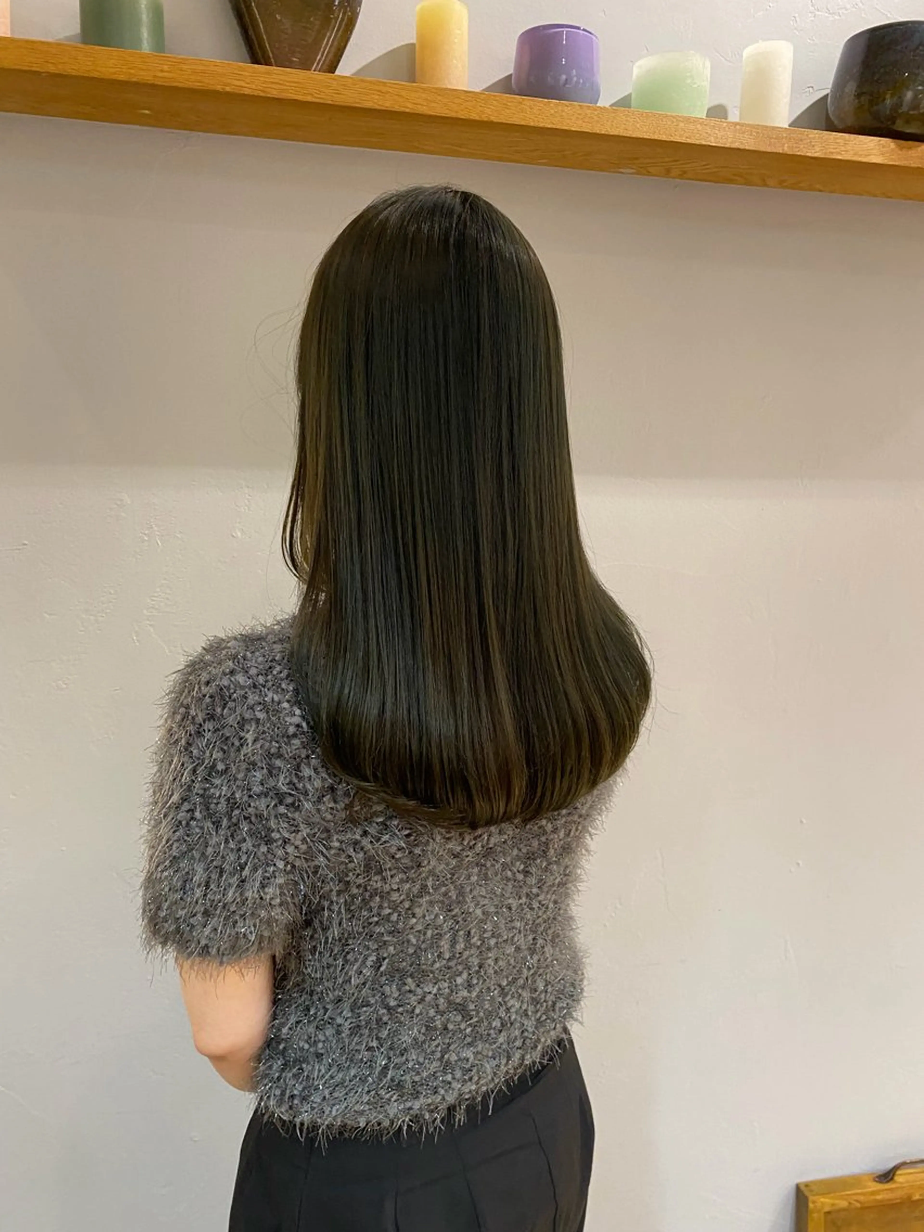 ロング カラー ベージュカラー オリーブベージュ カット ヘアカラー トリートメント Lomalia 🤍🫧/makoのマツエク・マツパデザイン