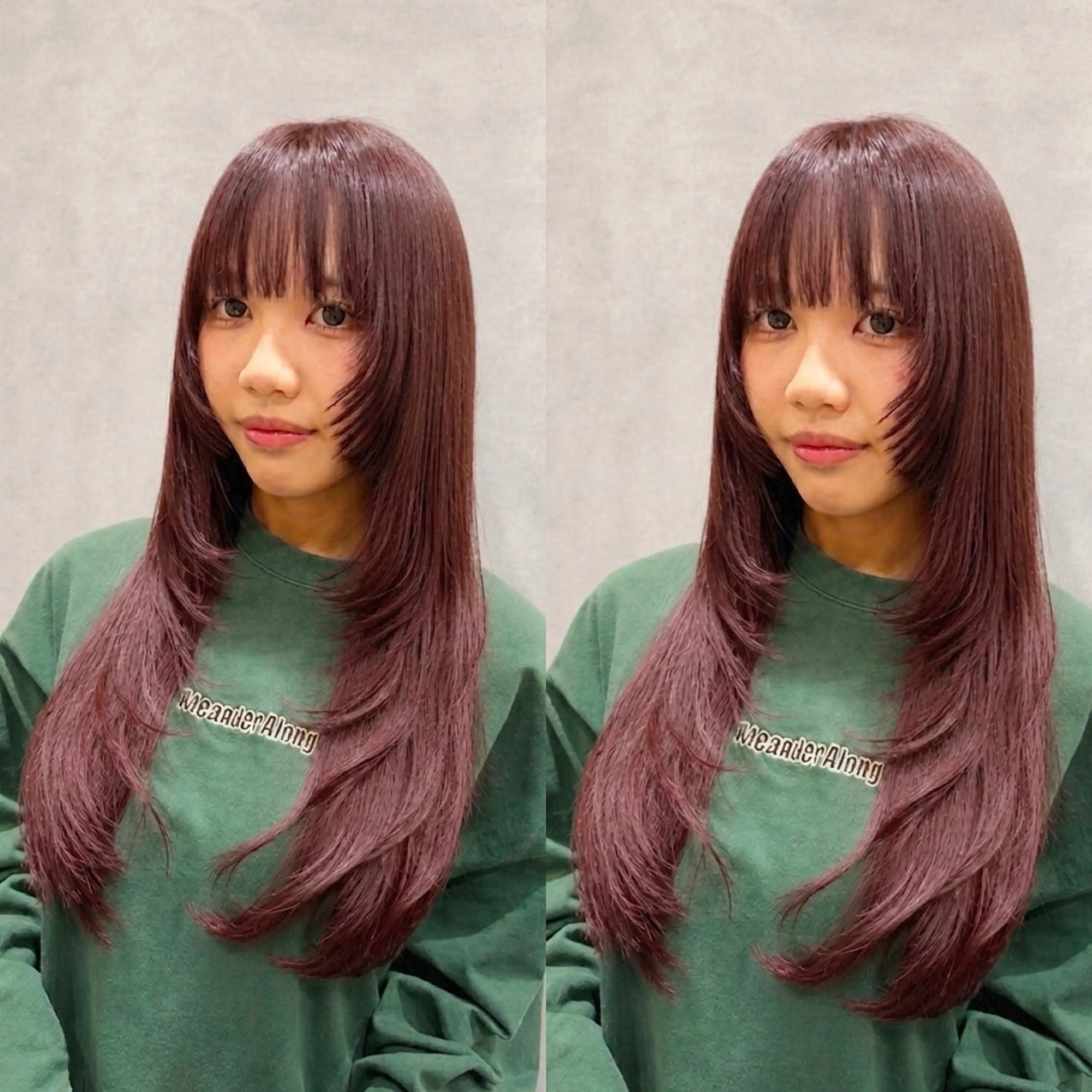 ロング カラー ボルドーカラー レッドカラー ハイレイヤー レイヤーカット 🆕TRUTH千葉店 店長Yuのヘアスタイル