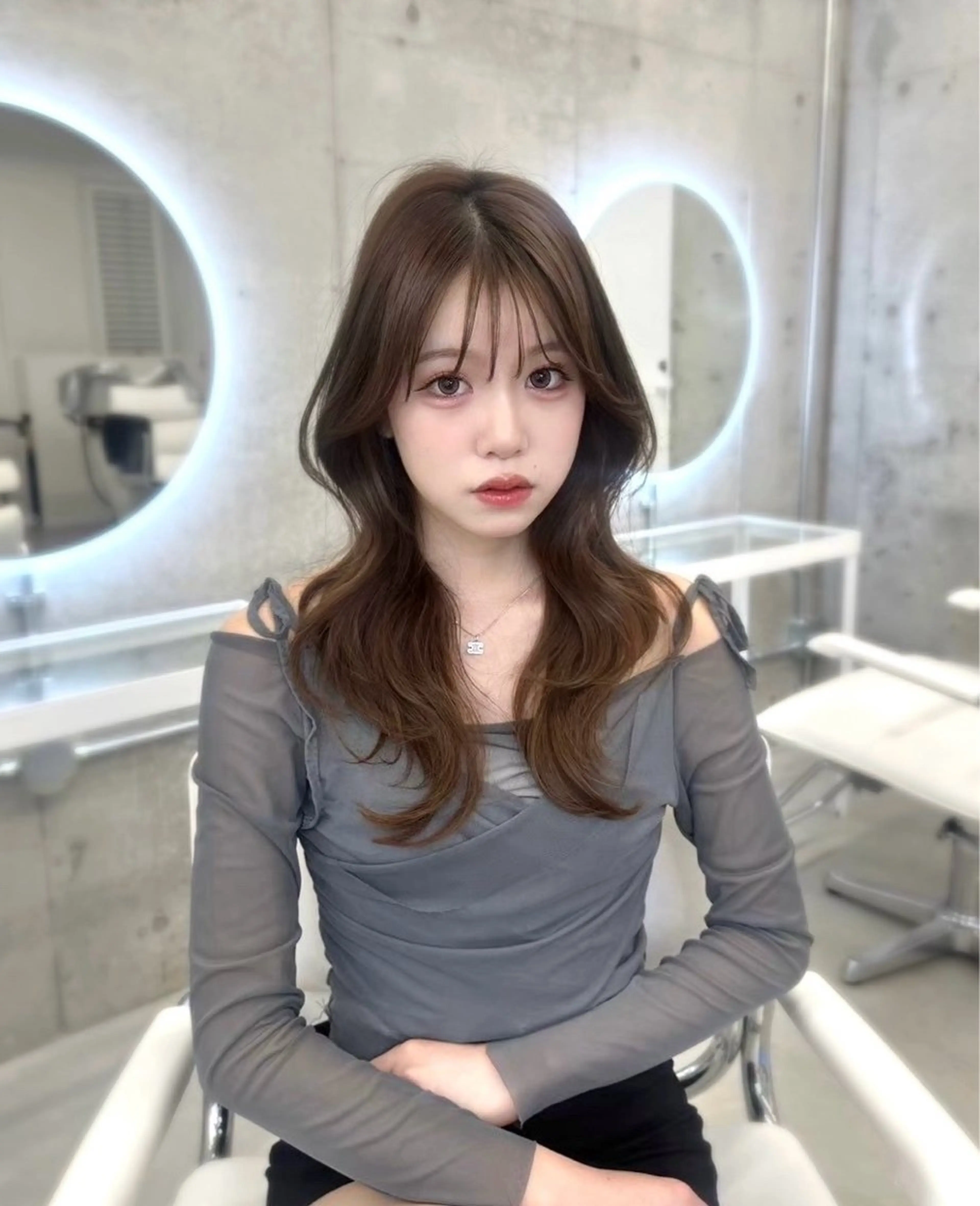 セミロング カラー ブラウンカラー 艶カラー/レイヤー /Hime🤍のヘアスタイル