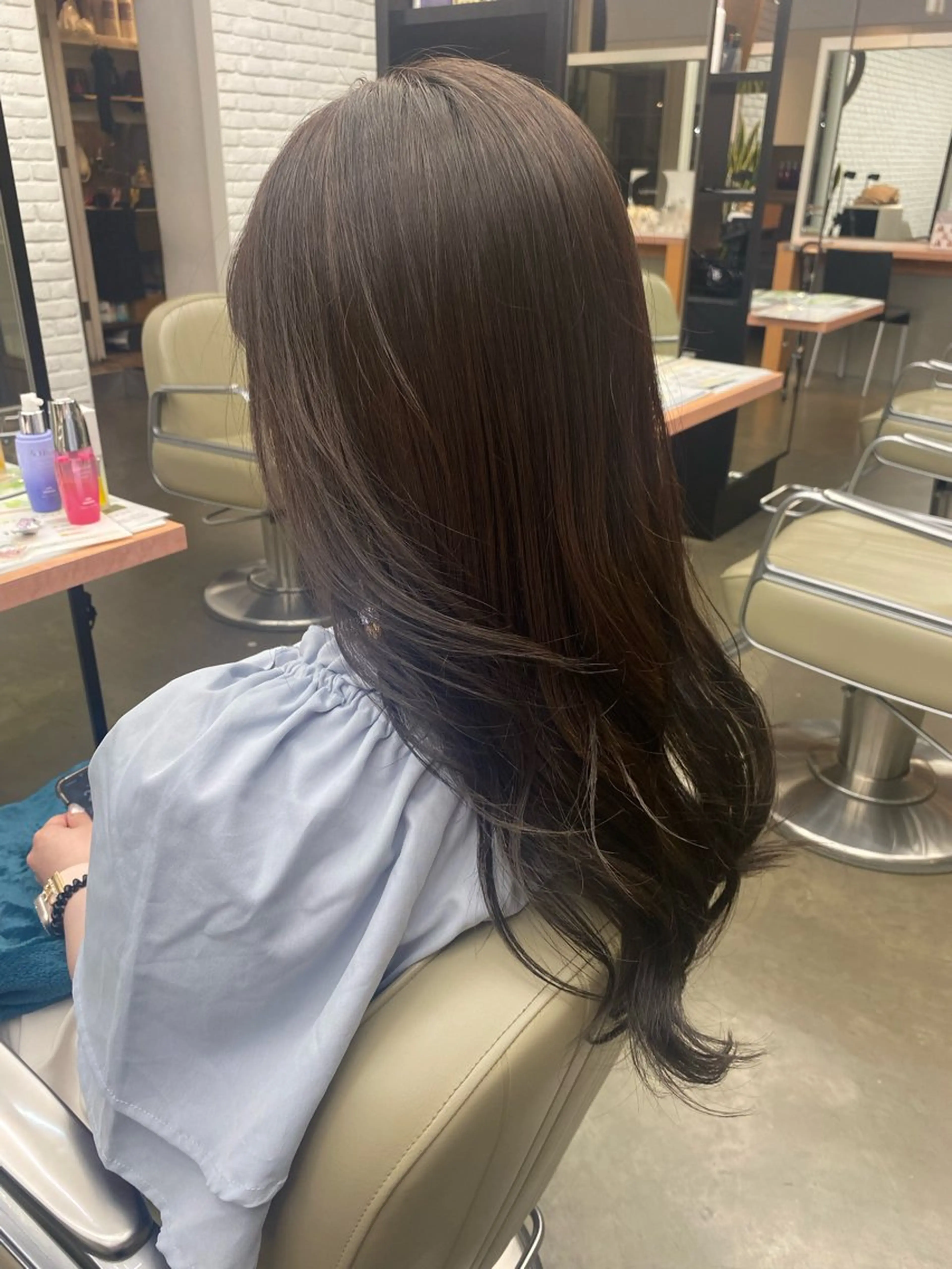 ロング カラー ヘアアレンジ ブラウンカラー シアーブラウン 🎧ayaka/ボブ /透明感カラー🩵のヘアスタイル