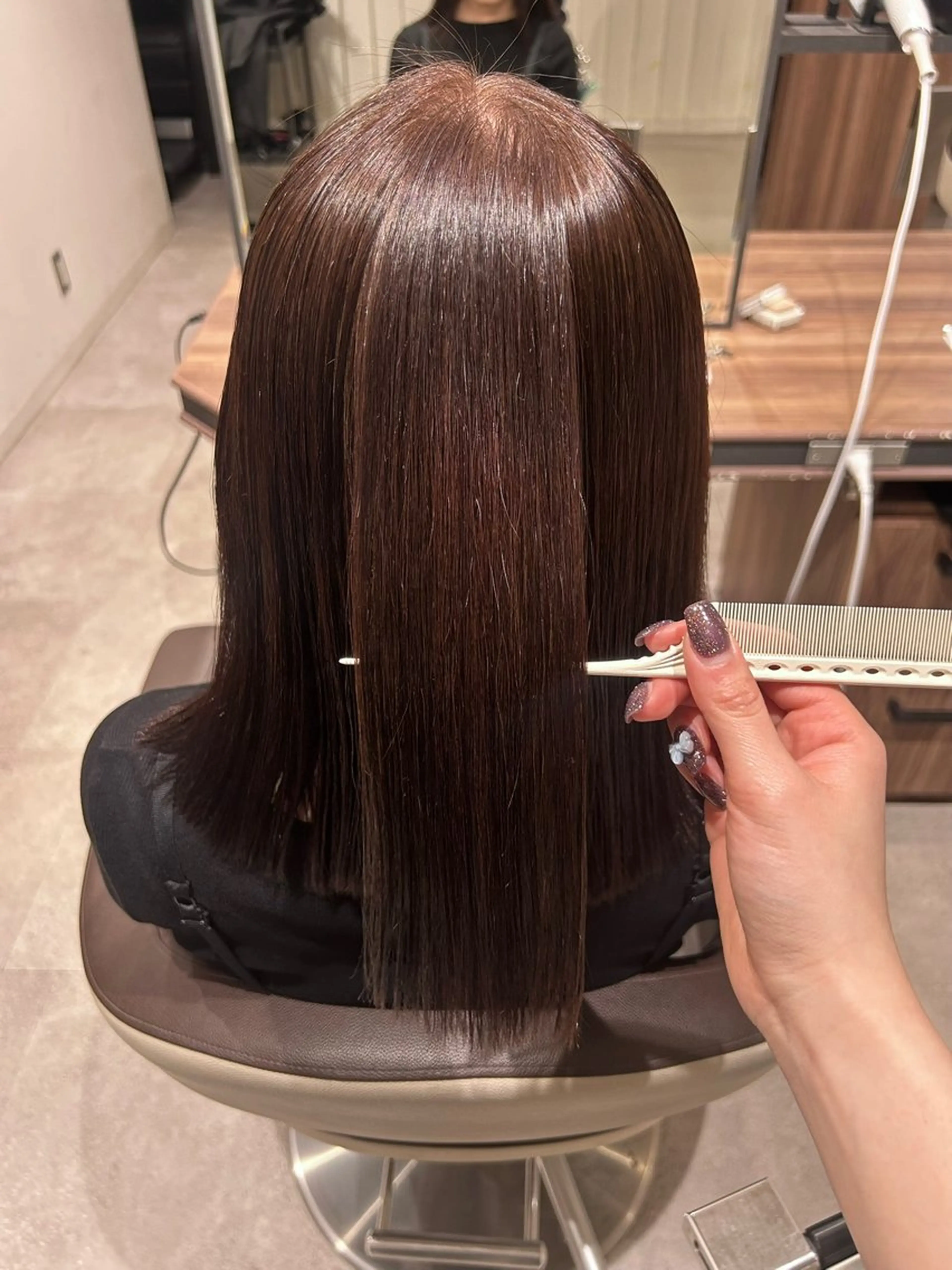 ミディアム カラー パーマ カット 縮毛矯正 【カットモデル募集中 】ちもも🩵ྀིのヘアスタイル