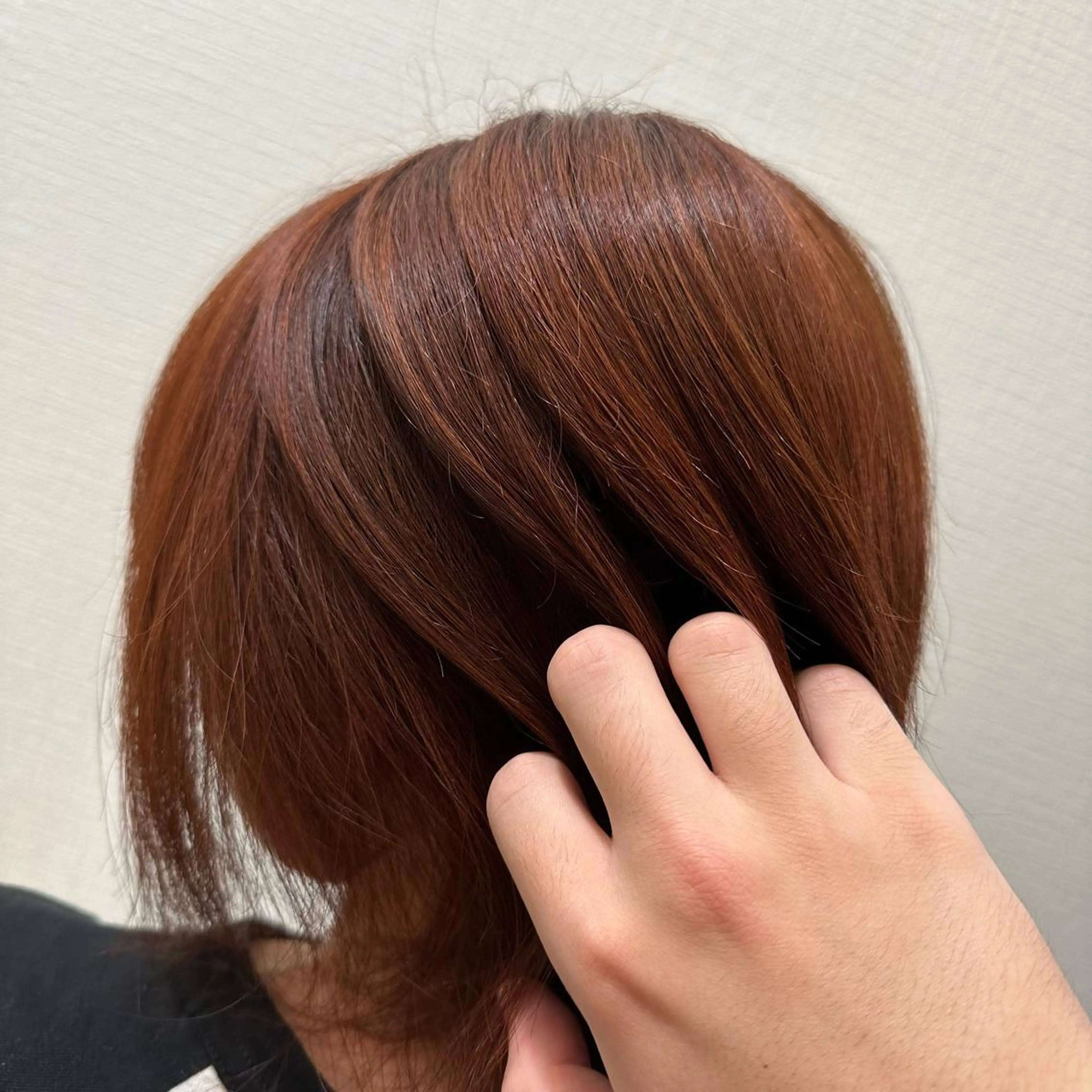 ミディアム カラー オレンジ 大人女性の艶カット カラー/菊池柊真🌟のヘアスタイル