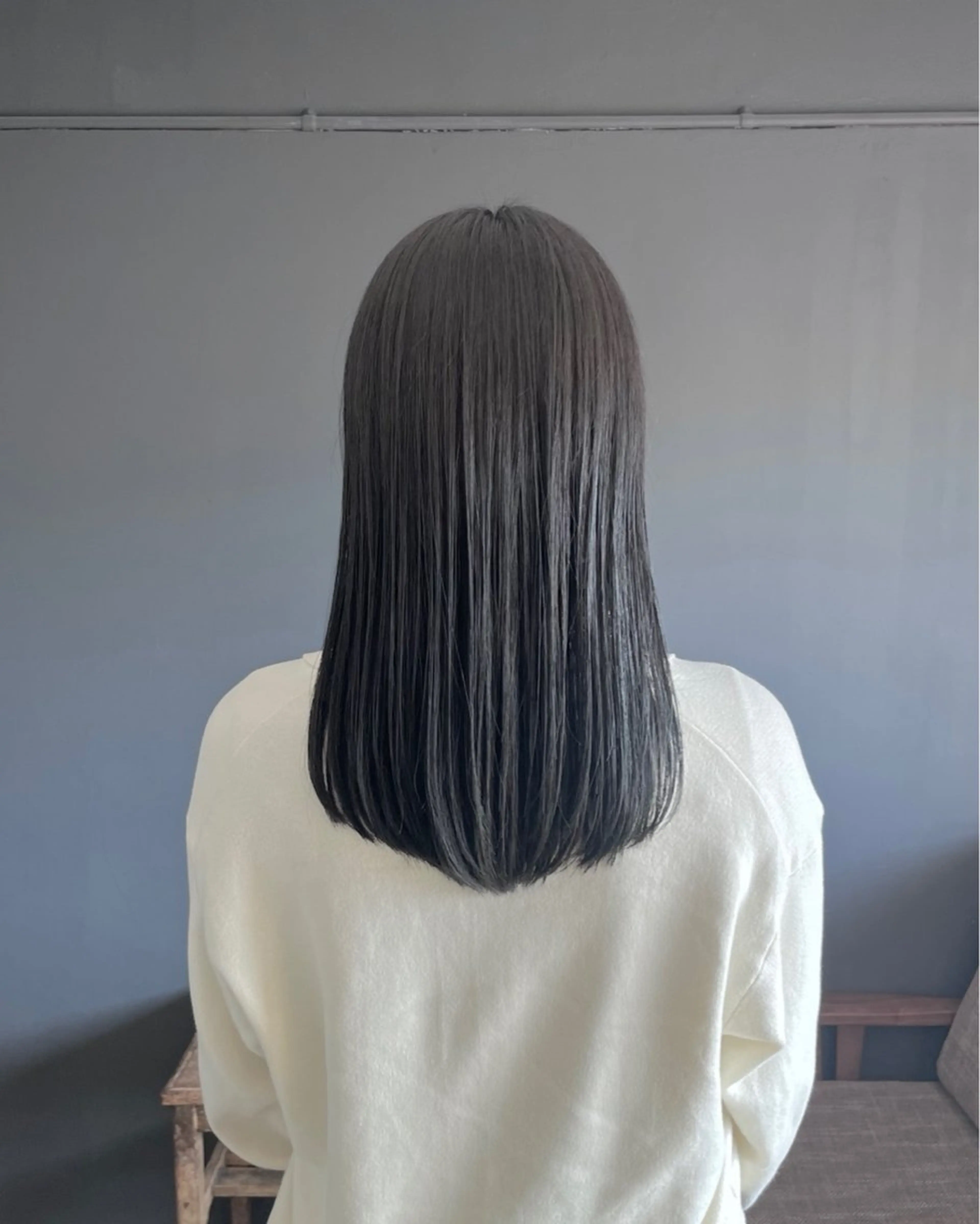 ロング カラー カット ヘアカラー 暗髪とオリーブ🌿 渡辺拓人のヘアスタイル