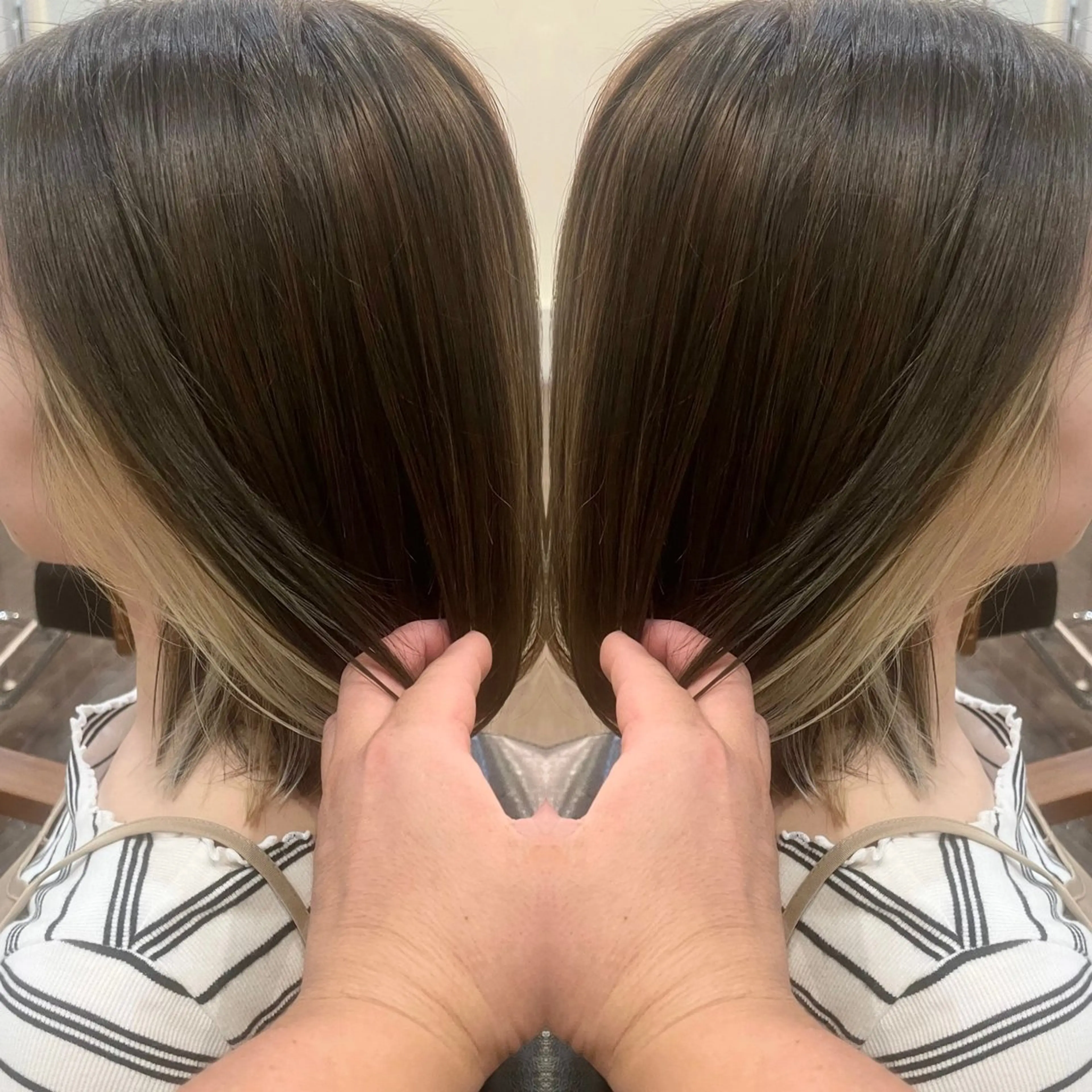 ショート カラー ベージュカラー インナーカラー ヘアカラー VERDA KENのヘアスタイル