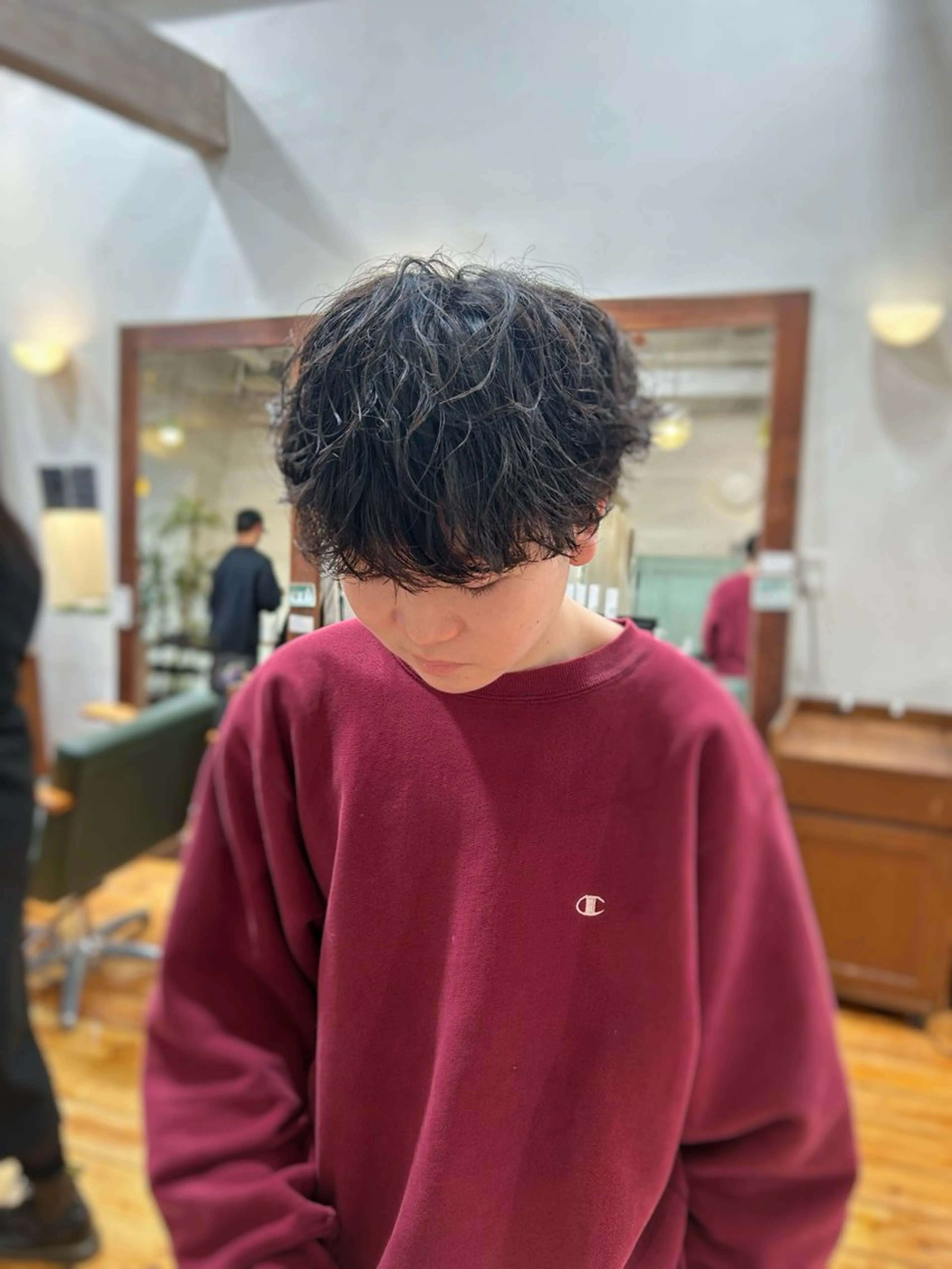メンズ マッシュ メンズパーマ カット パーマ ✂︎店長✂︎ ちさきのヘアスタイル