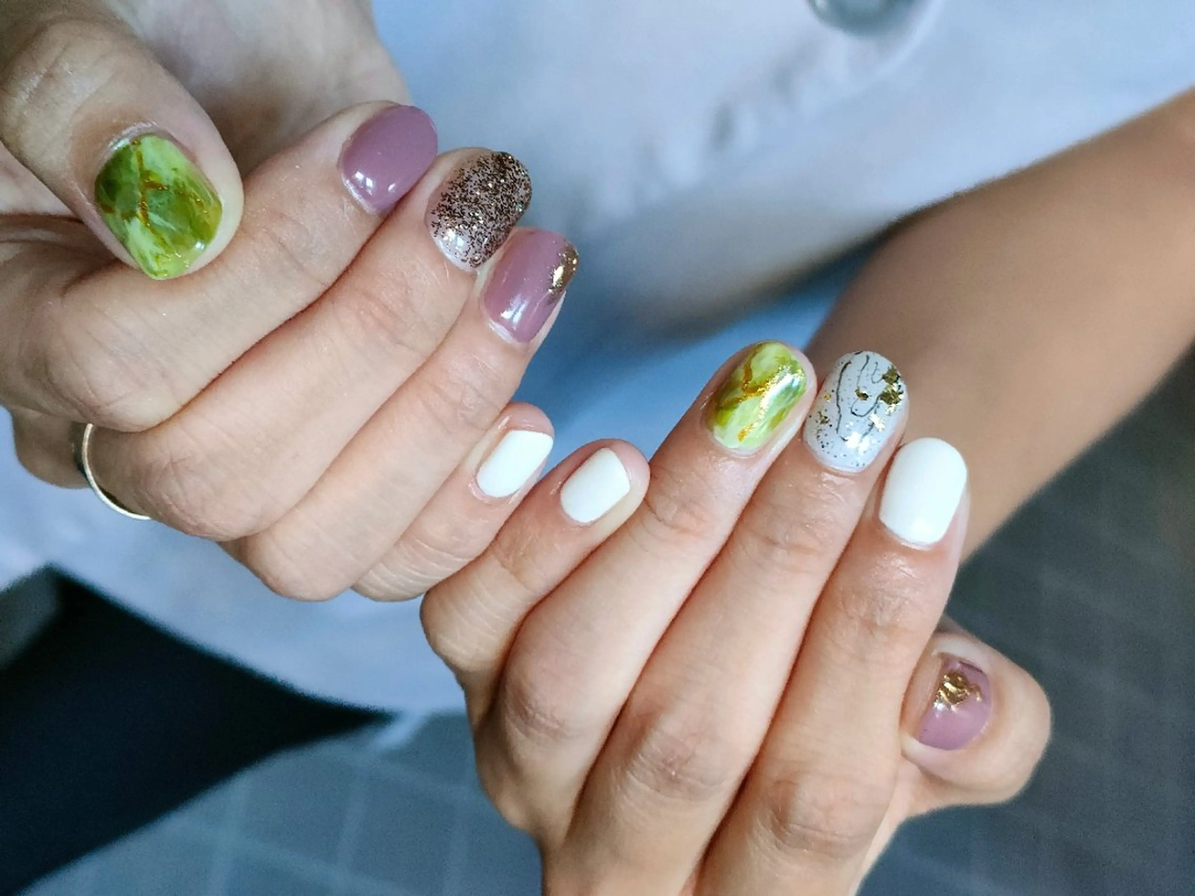 ネイル アートネイル ブラウン oir. nailsalonのネイルデザイン