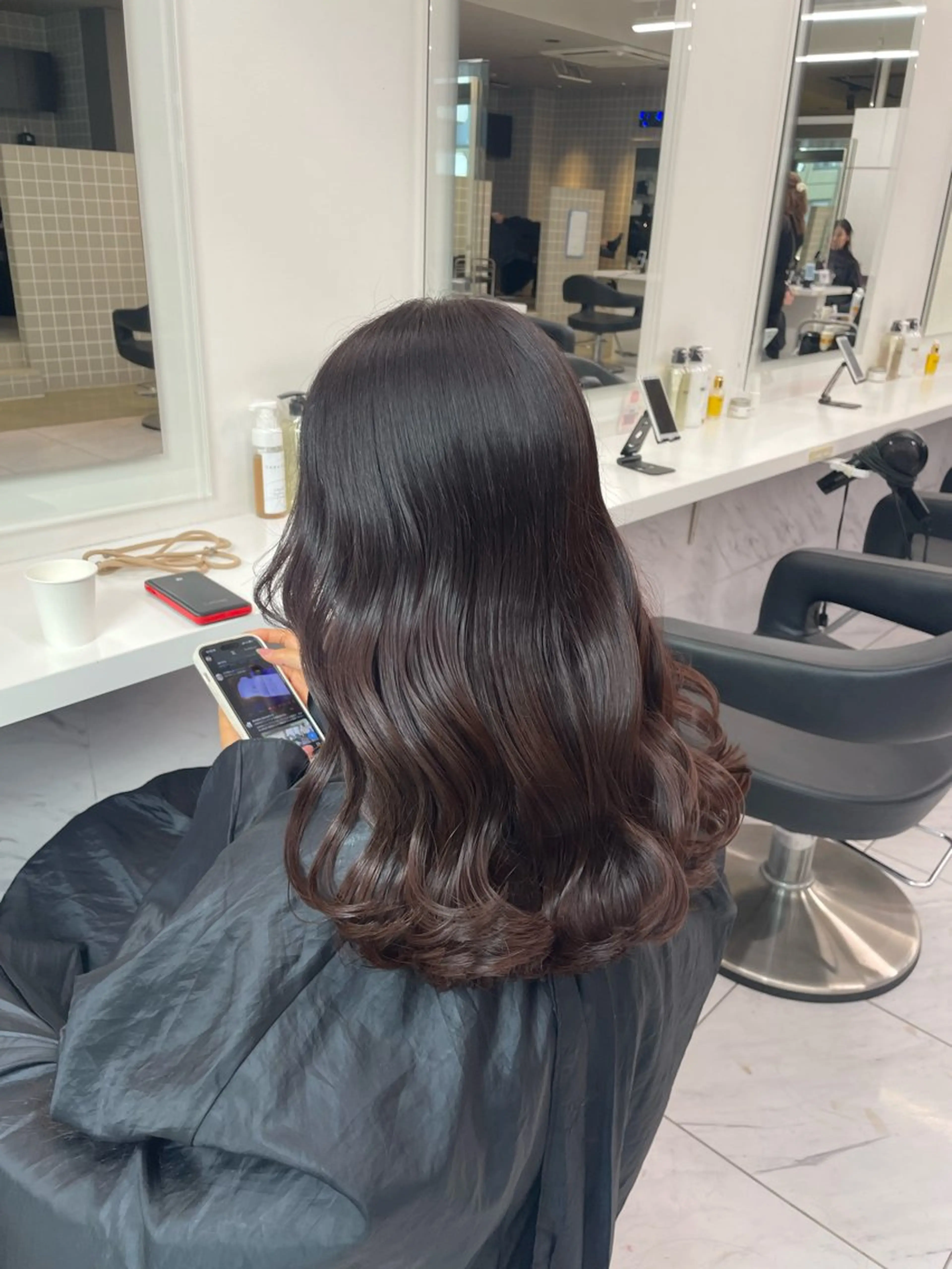 セミロング カラー ヘアアレンジ 💗横浜美容室 💗HARUNAのヘアスタイル