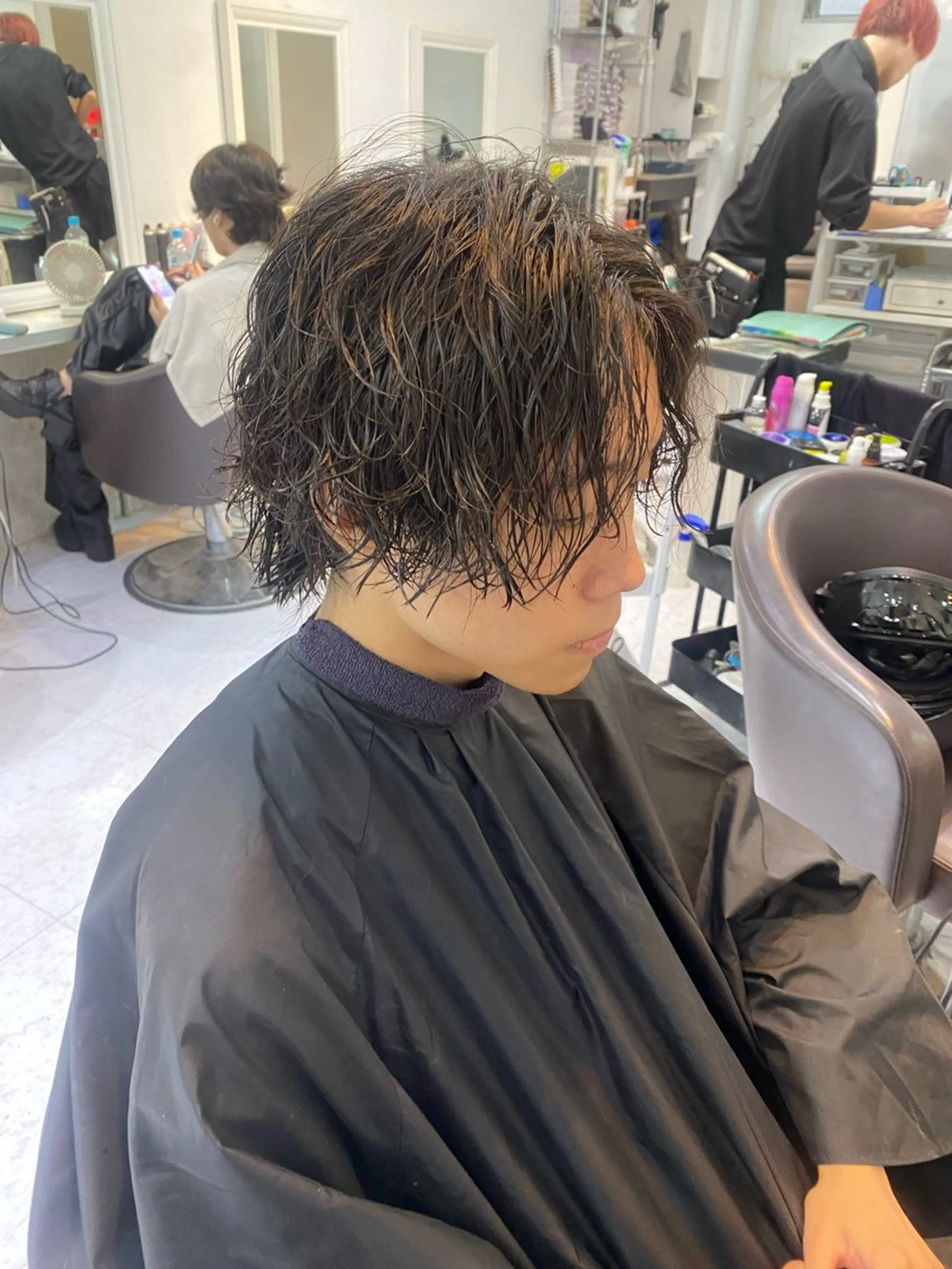 ショート メンズ メンズパーマ tatsuya新宿 縮毛矯正/髪質改善のヘアスタイル