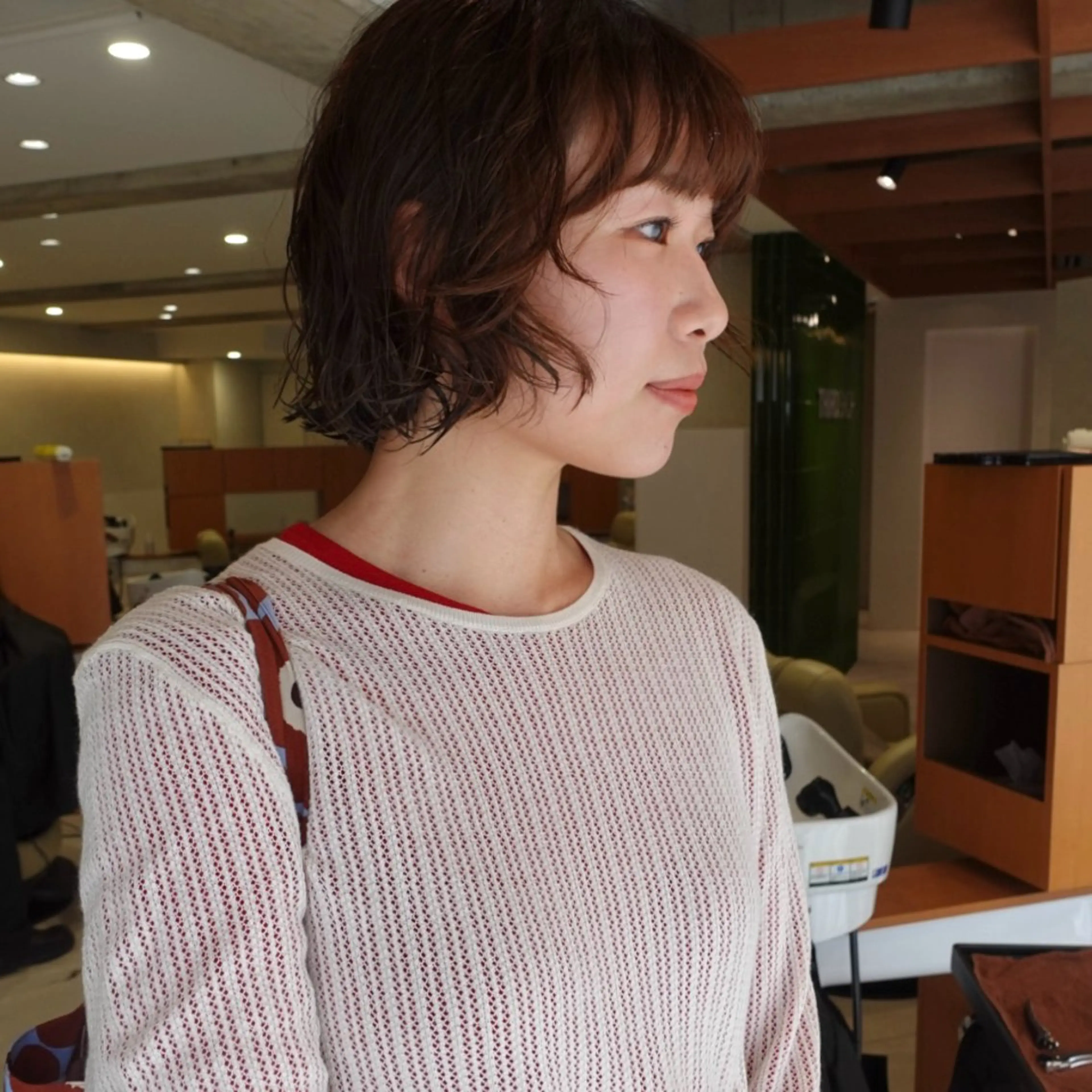 ミディアム カラー カット パーマ kakeru/ボブ パーマ/レイヤーのヘアスタイル