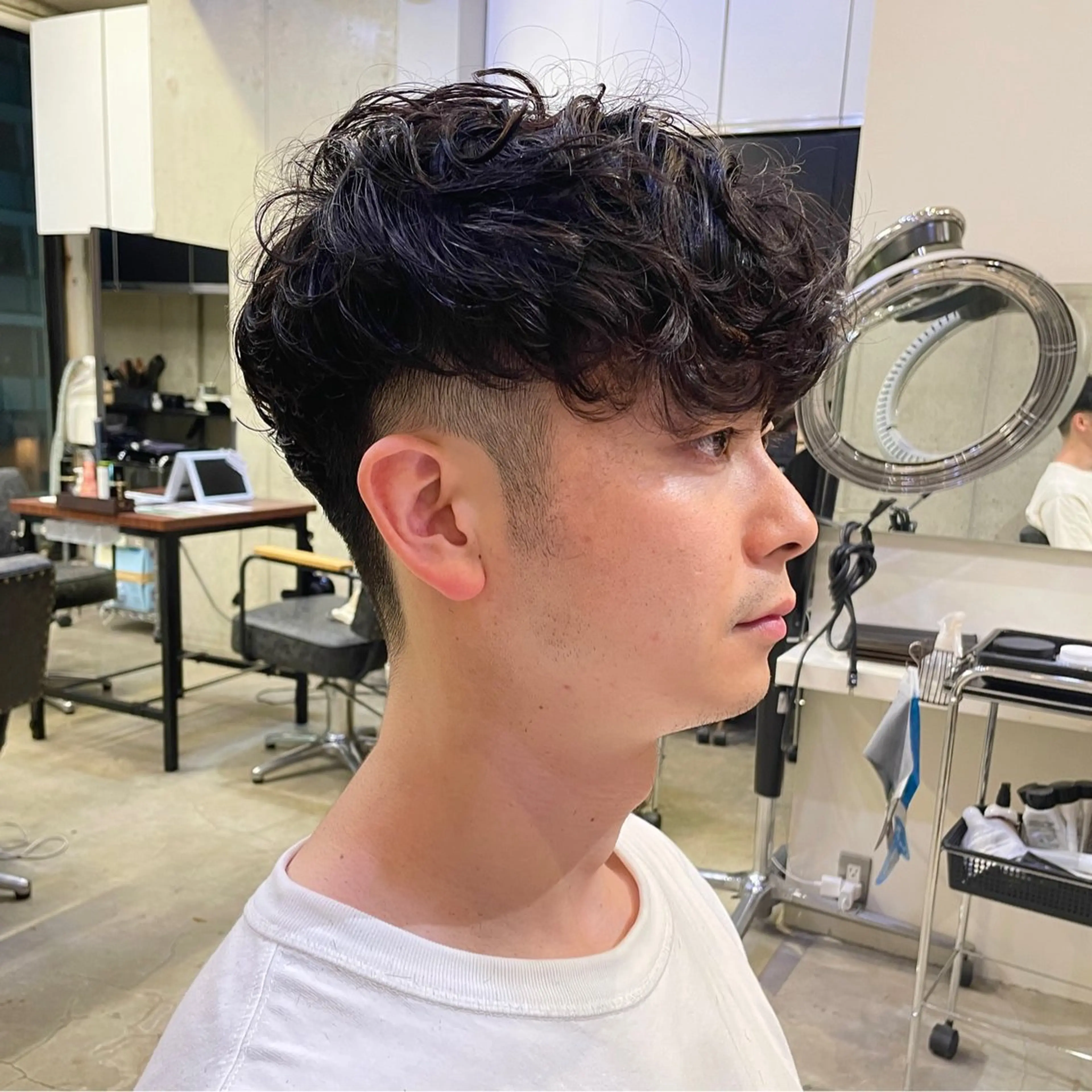 ショート パーマ メンズ 西大島美容師 渡部仁太のヘアスタイル