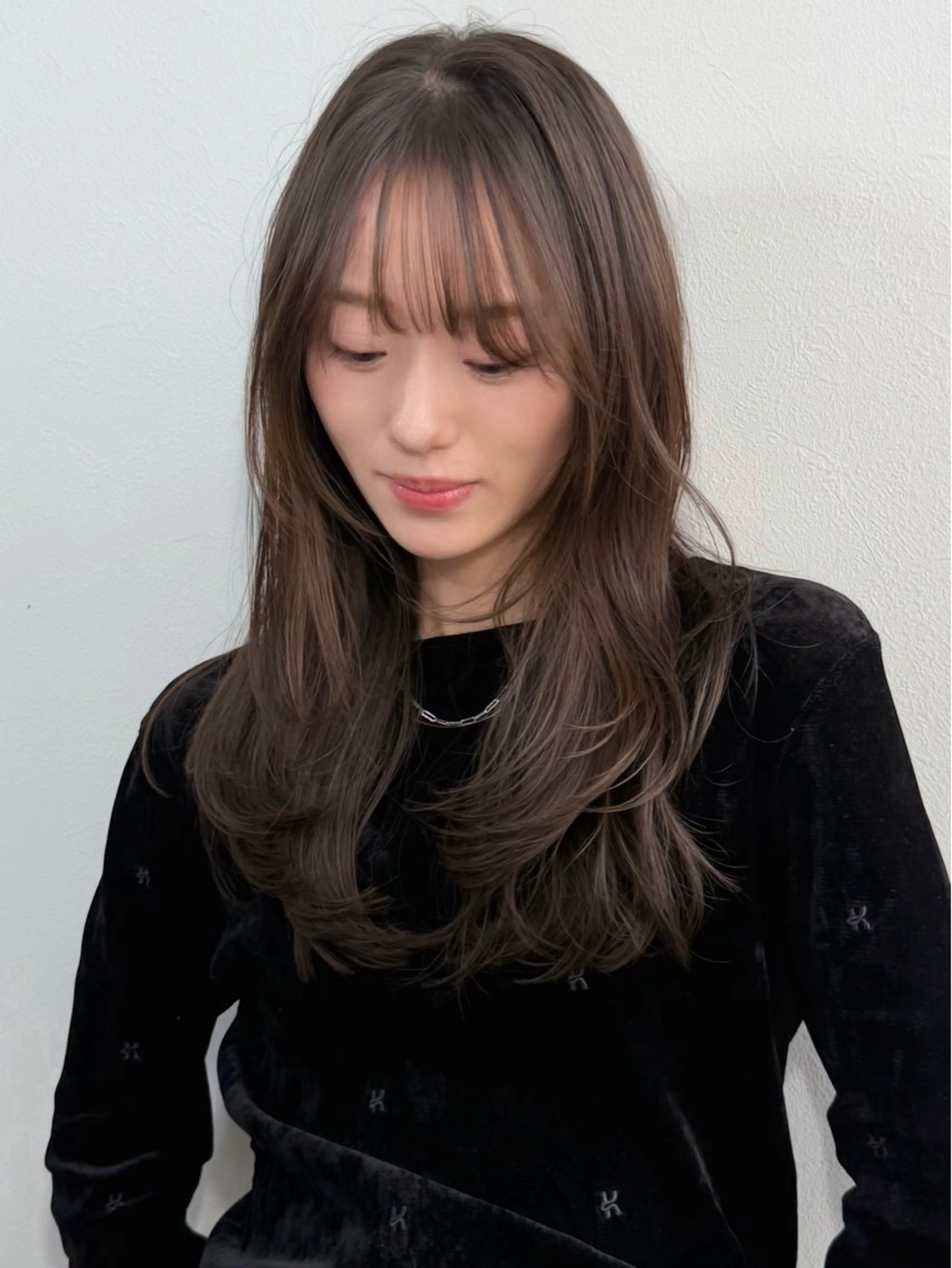 セミロング レイヤーカット カット ヘアカラー トリートメント ✨透明感カラー/縮毛 恵比寿HAYATO✨のヘアスタイル