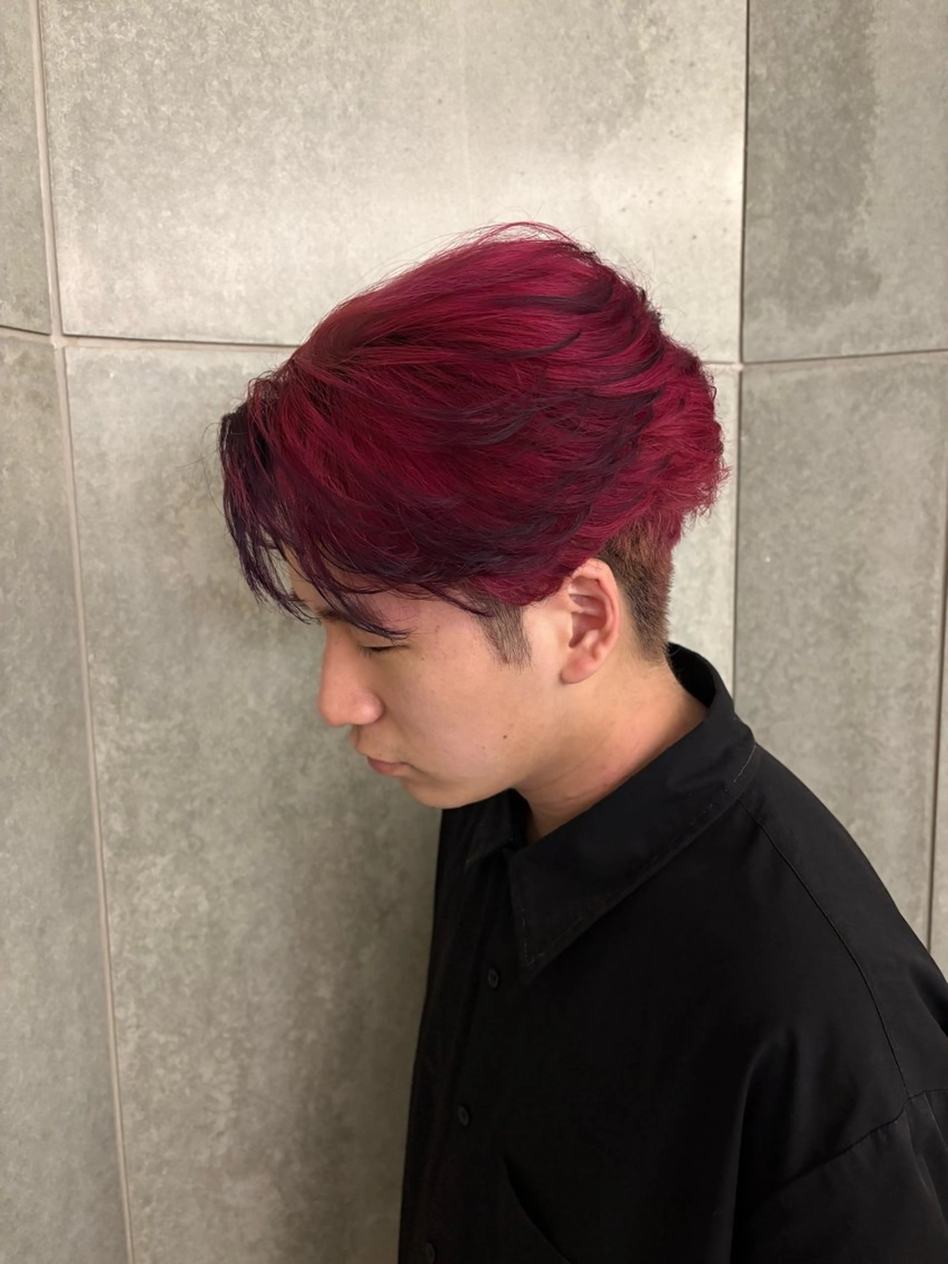 メンズ ヘアカラー ヘアセット 水口 碧斗のヘアスタイル