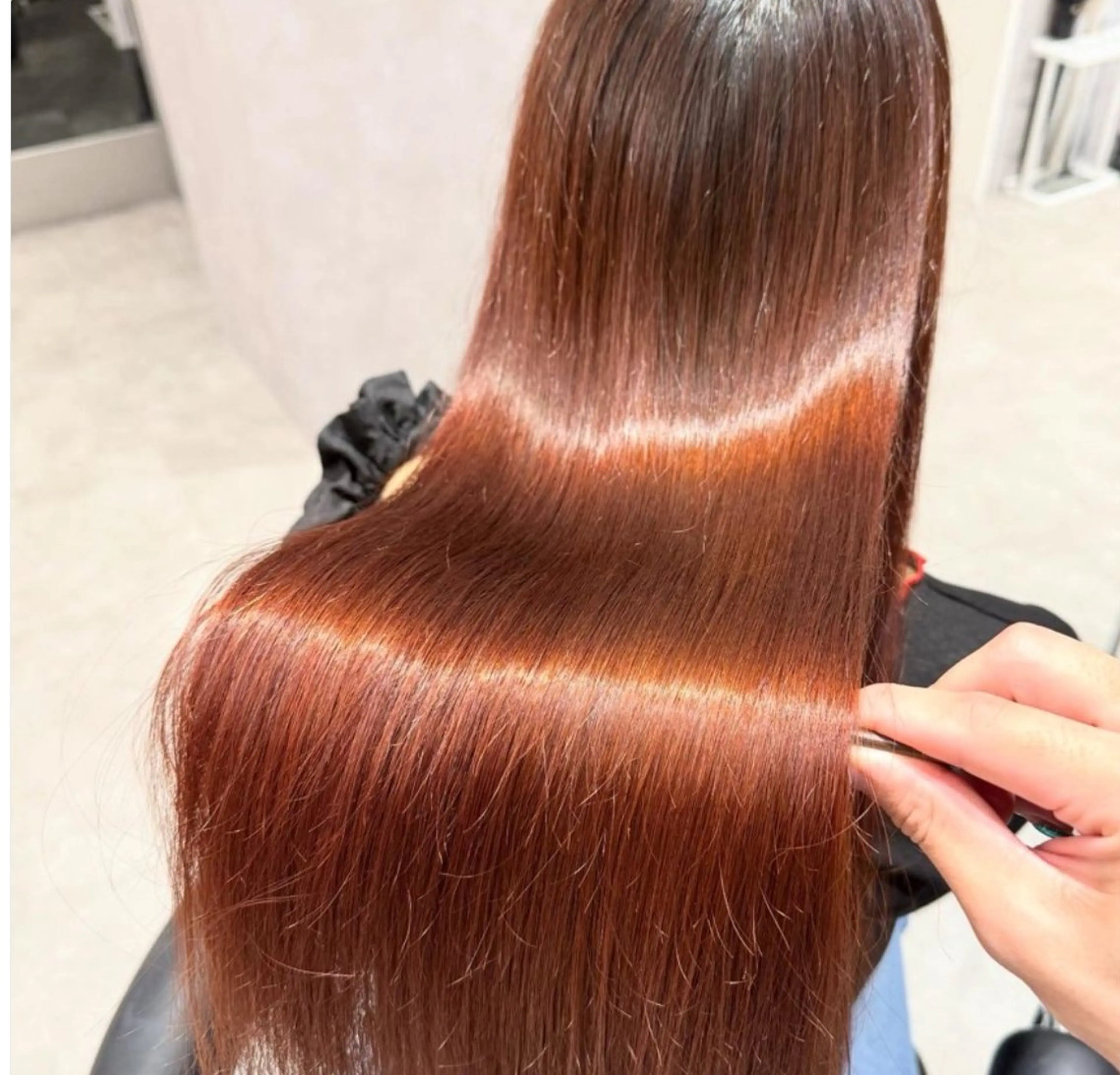 ロング カラー パーマ ヘアアレンジ 縮毛矯正 トリートメント 縮毛矯正/髪質改善/ ブリーチ毛/木元渓太のヘアスタイル