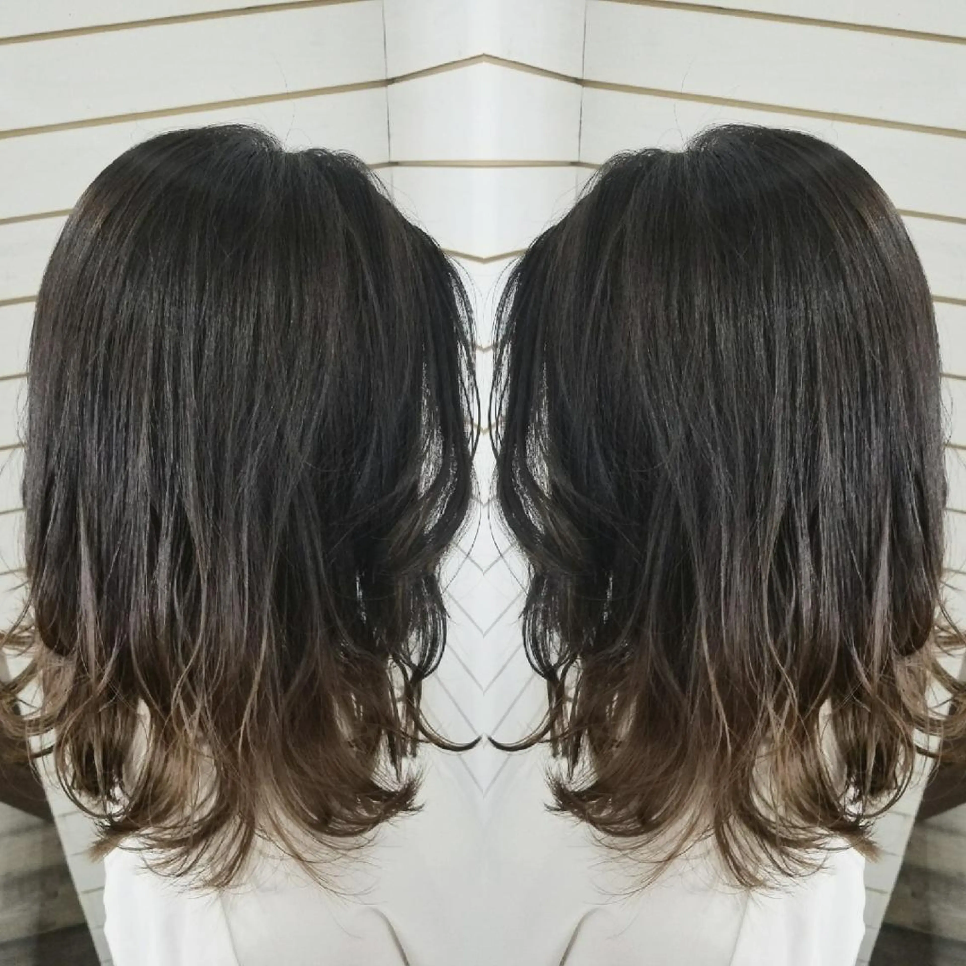 ミディアム 今中 小百合のヘアスタイル