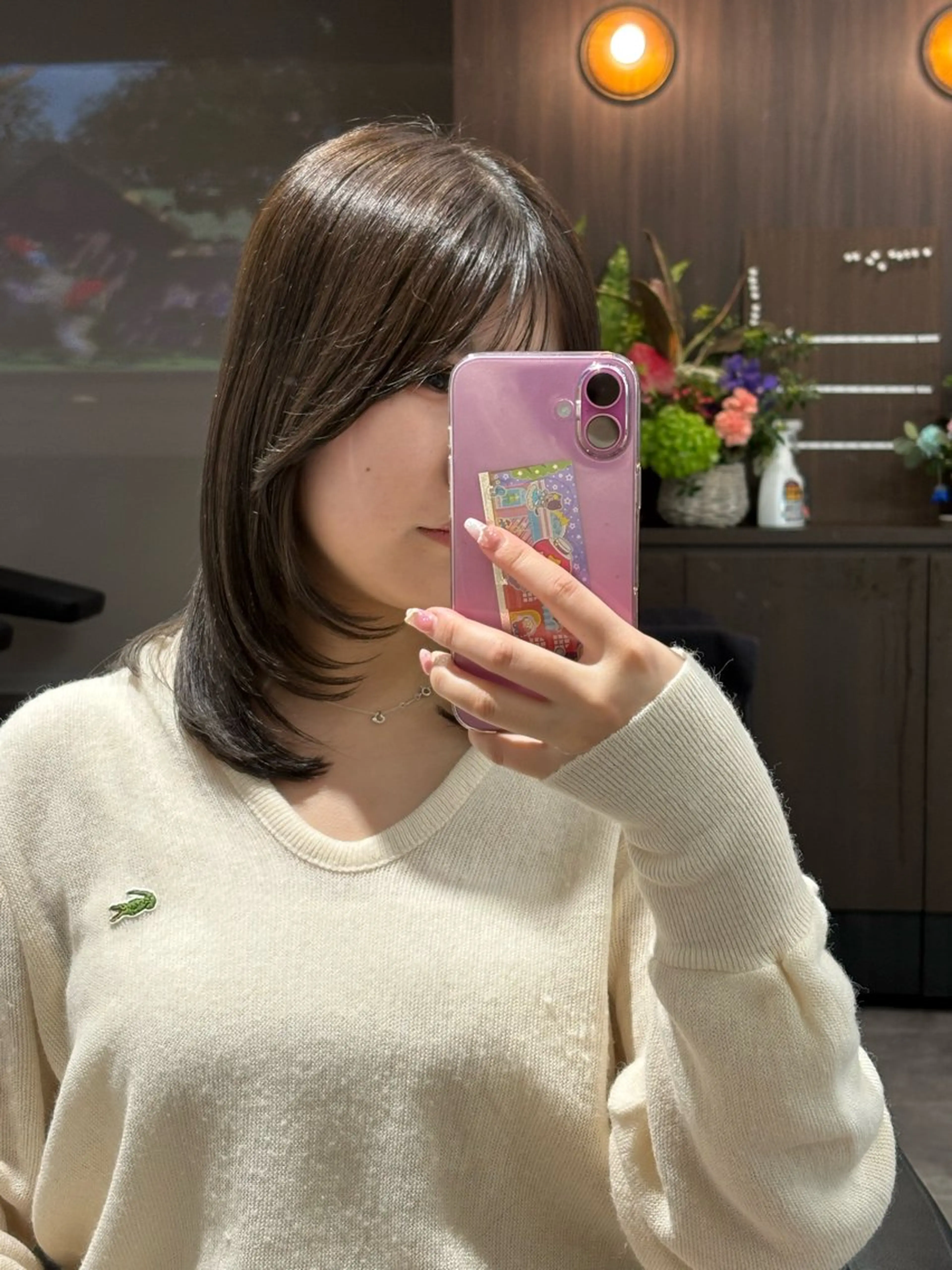 カラー カット ヘアカラー トリートメント 透明感ベージュ🤎 ナチュラルレイヤーのヘアスタイル