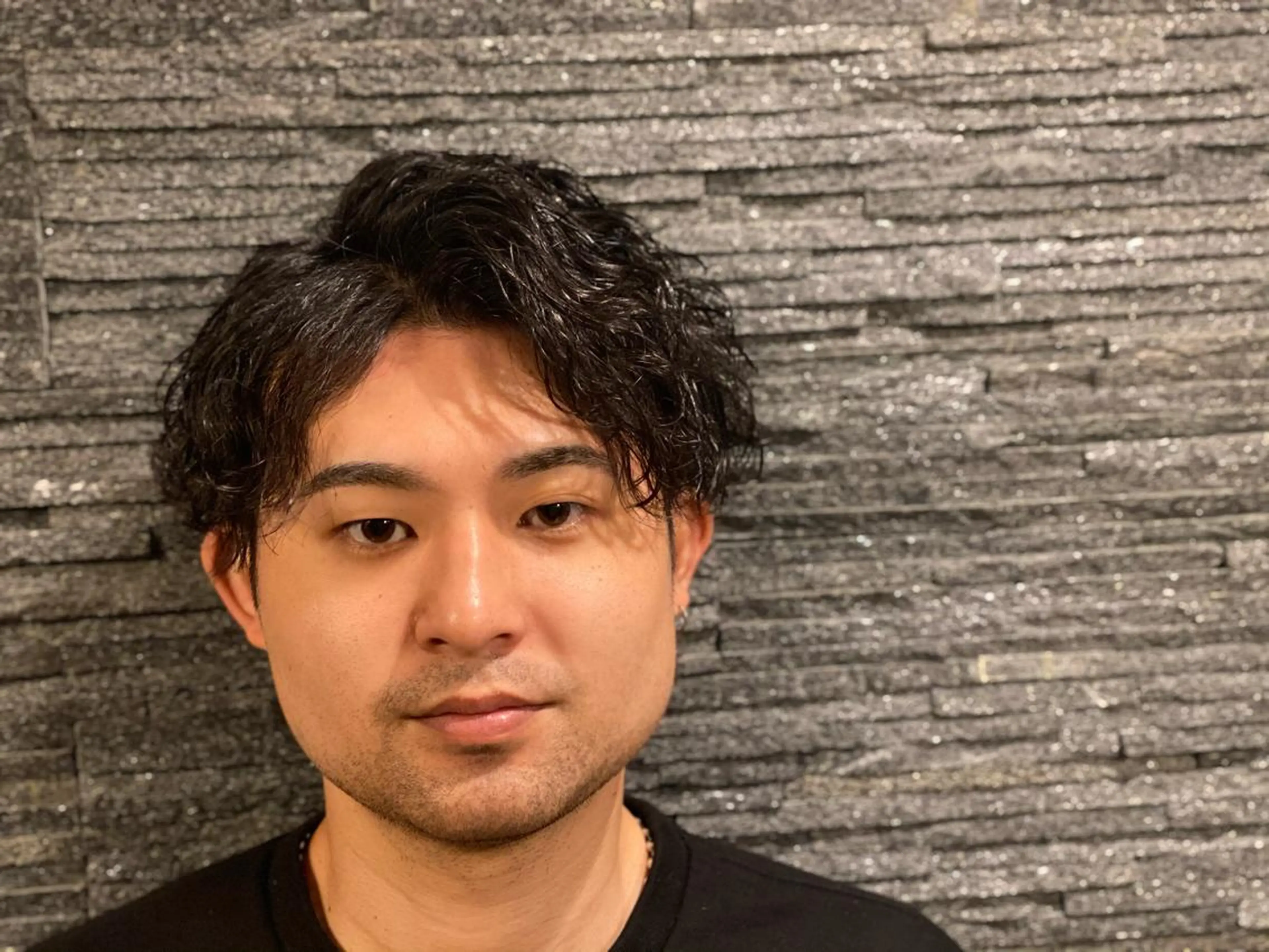 ショート パーマ メンズ 浅見 天翔のヘアスタイル