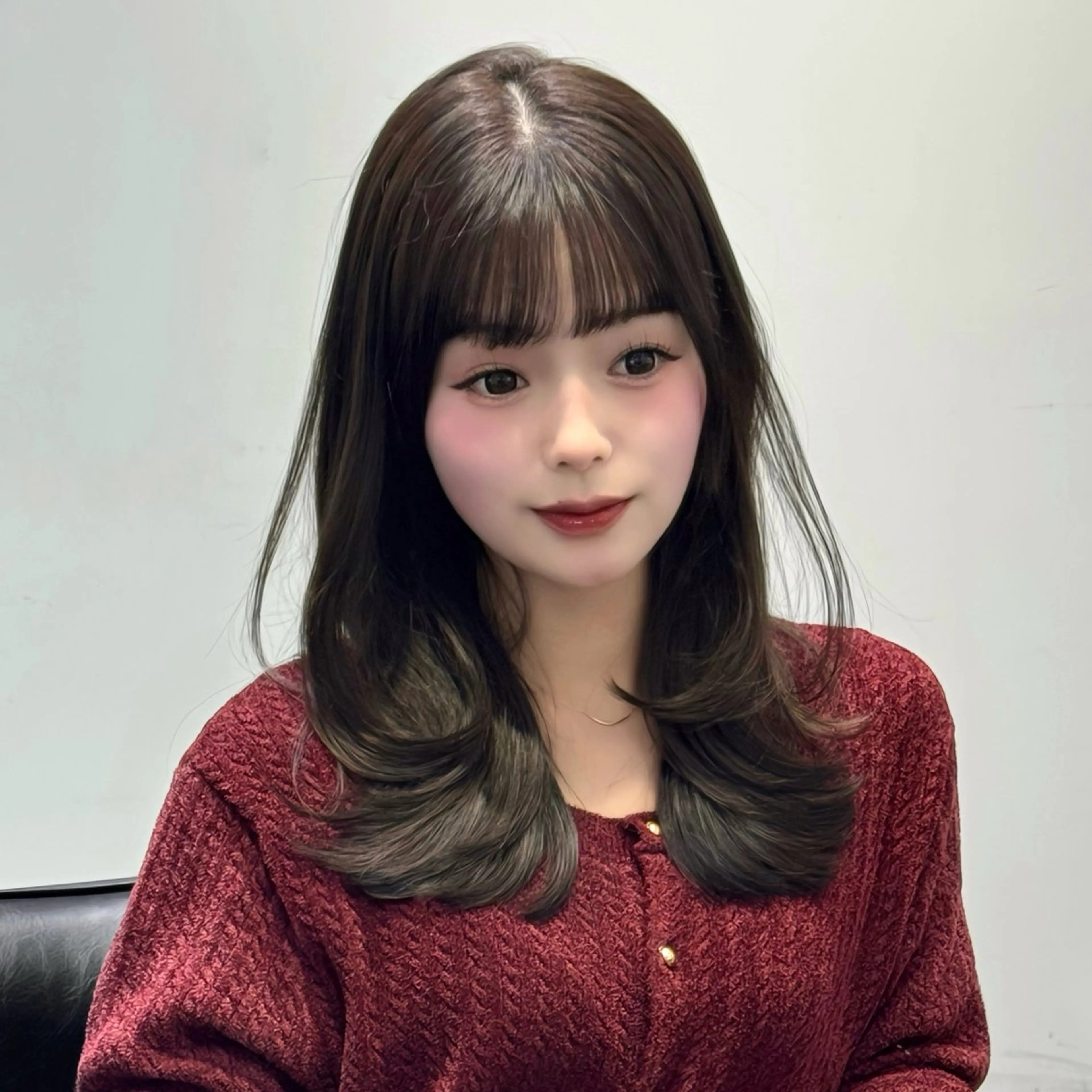 セミロング カラー ベージュカラー レイヤーカット 韓国系支持率No.1 レイヤー特化/きょうのヘアスタイル