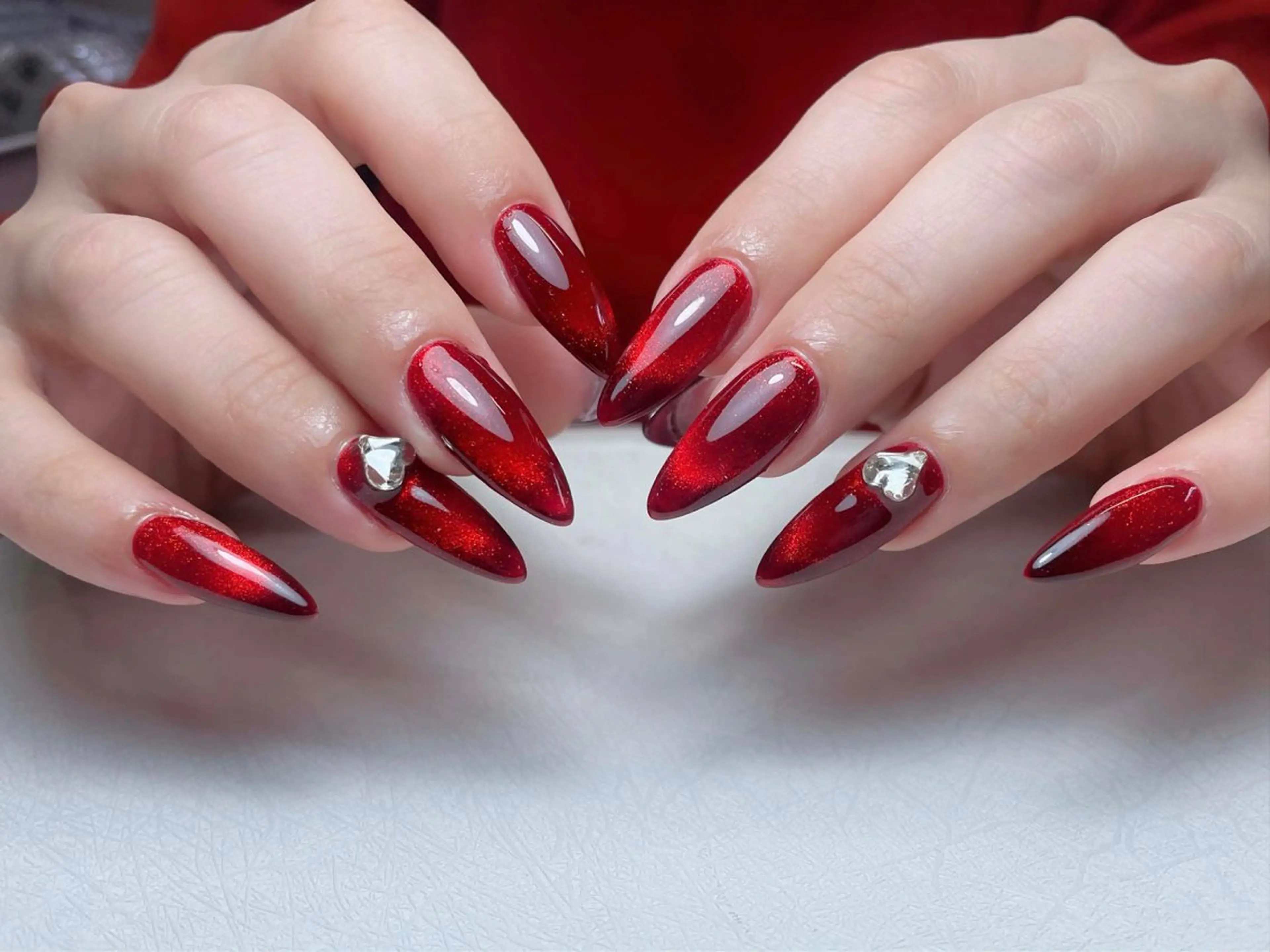 ネイル アートネイル オーロラネイル 成人式 フレンチネイル ジェルネイル ハンドネイル 中野駅から2分 MEO NAILのネイルデザイン