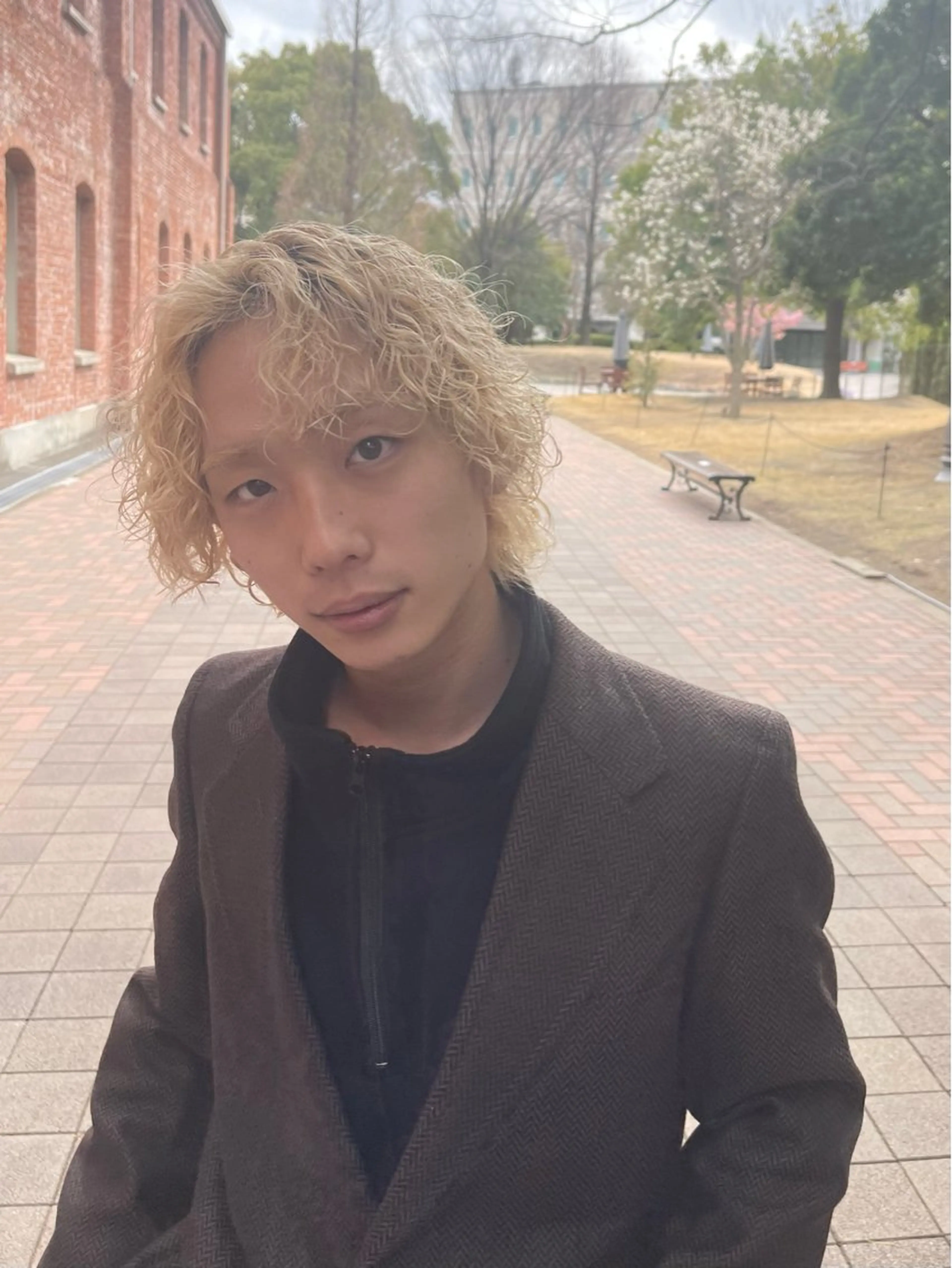 カラー パーマ メンズ メンズパーマ スパイラルパーマ メンズカット パーマ[佐橋]のヘアスタイル