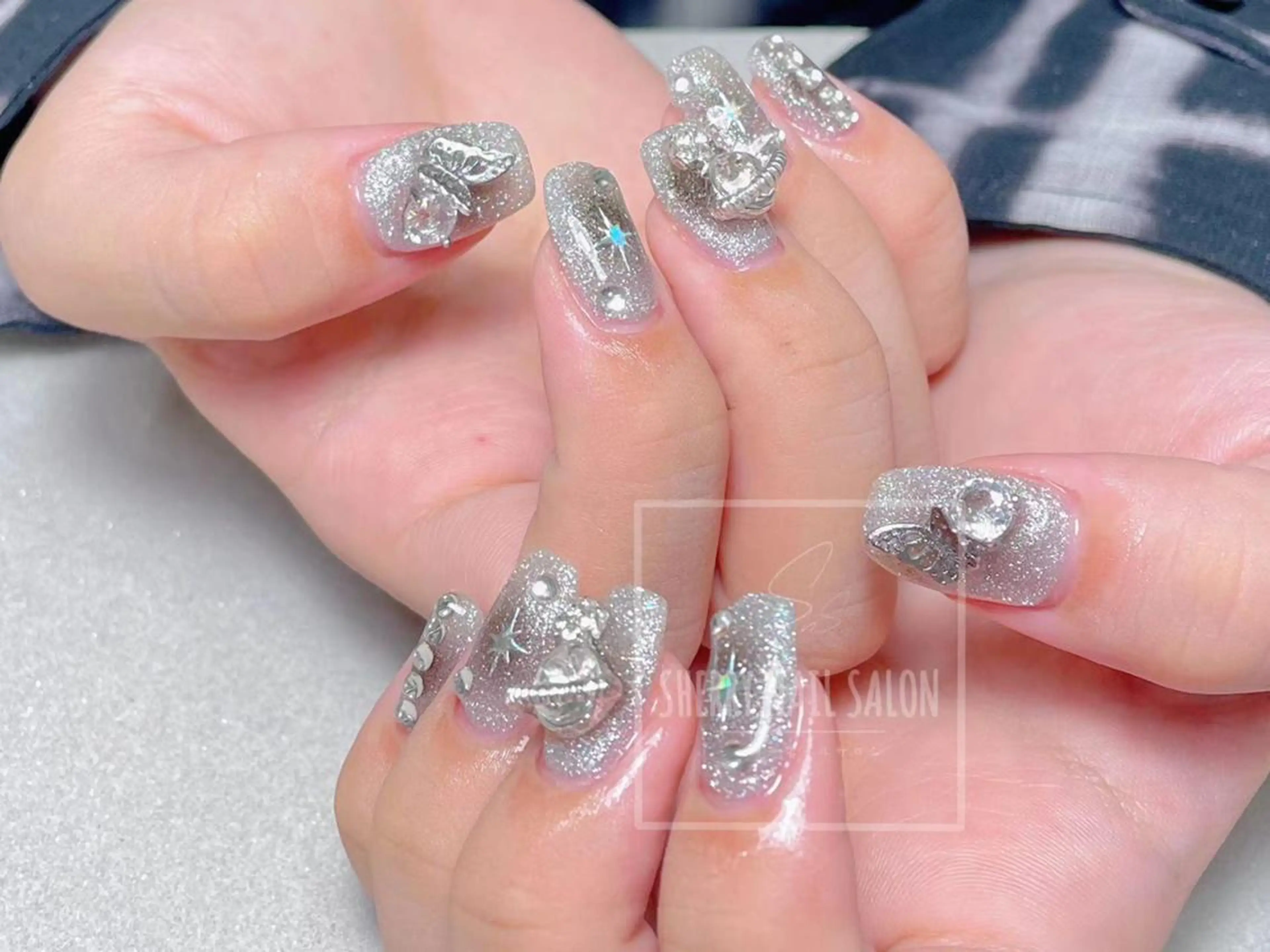 ネイル チークネイル 長さ出し フレンチネイル ジェルネイル グラデーション 萌 自宅ネイルサロンのネイルデザイン