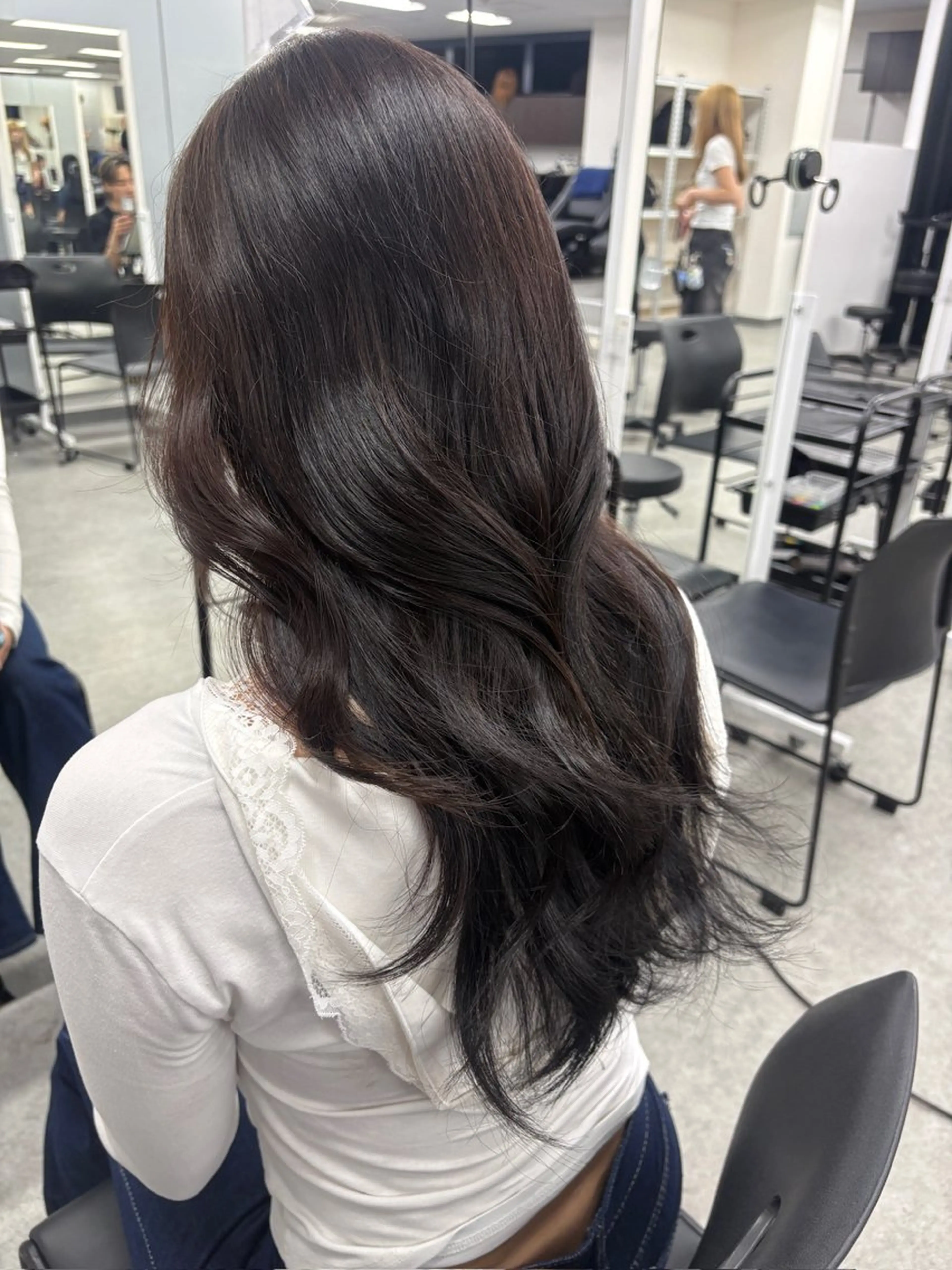 ロング カラー メンズ ヘアカラー honoka💄💋 ワンカラー/髪質改善のヘアスタイル
