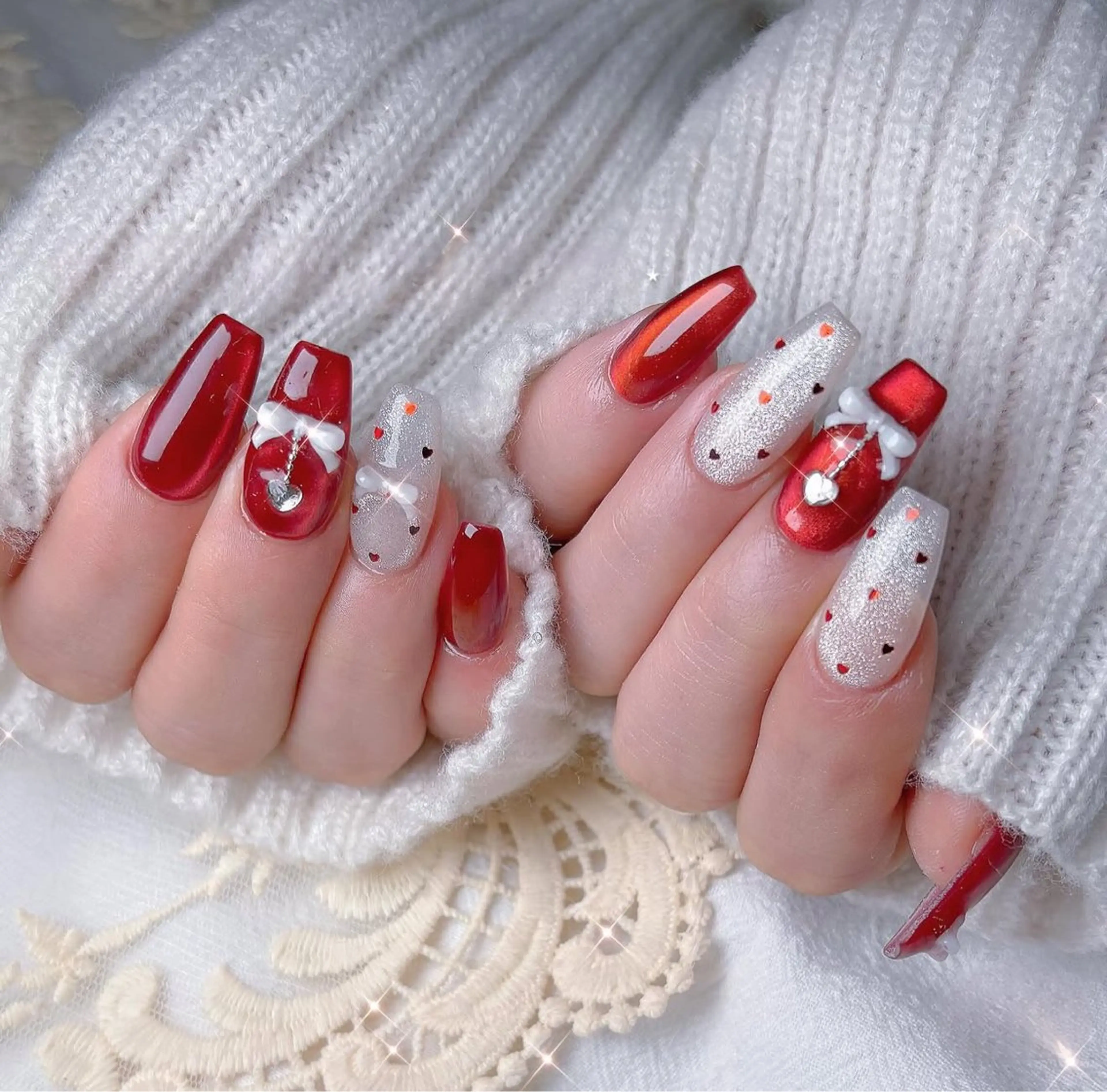 ネイル アニマル柄 オーロラネイル チークネイル フラッシュネイル ジェルネイル ハンドネイル Lyna 池袋のネイルデザイン