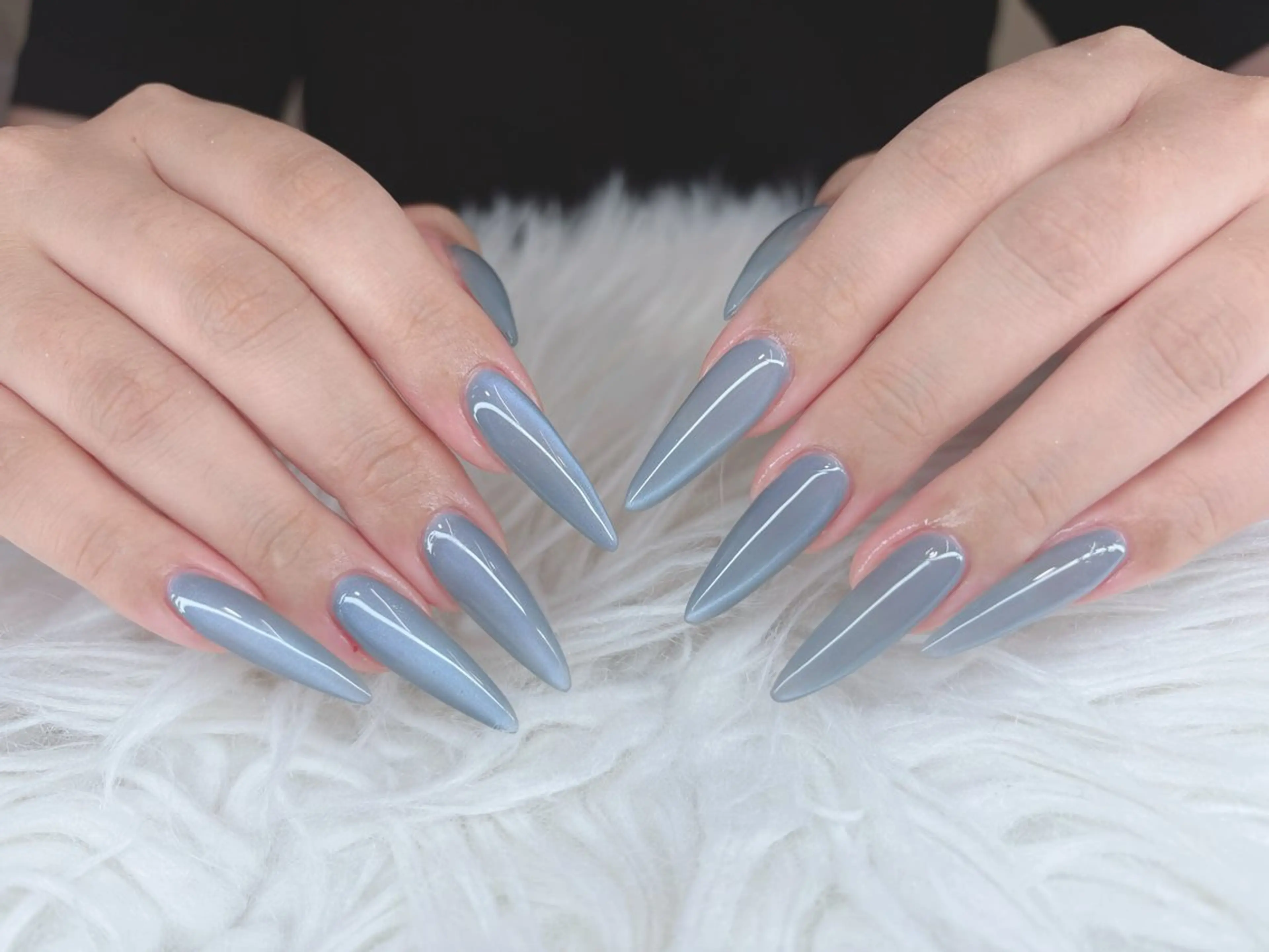 ネイル オーロラネイル ブルー チークネイル フットネイル フレンチネイル Haru Kaori 渋谷のネイルデザイン