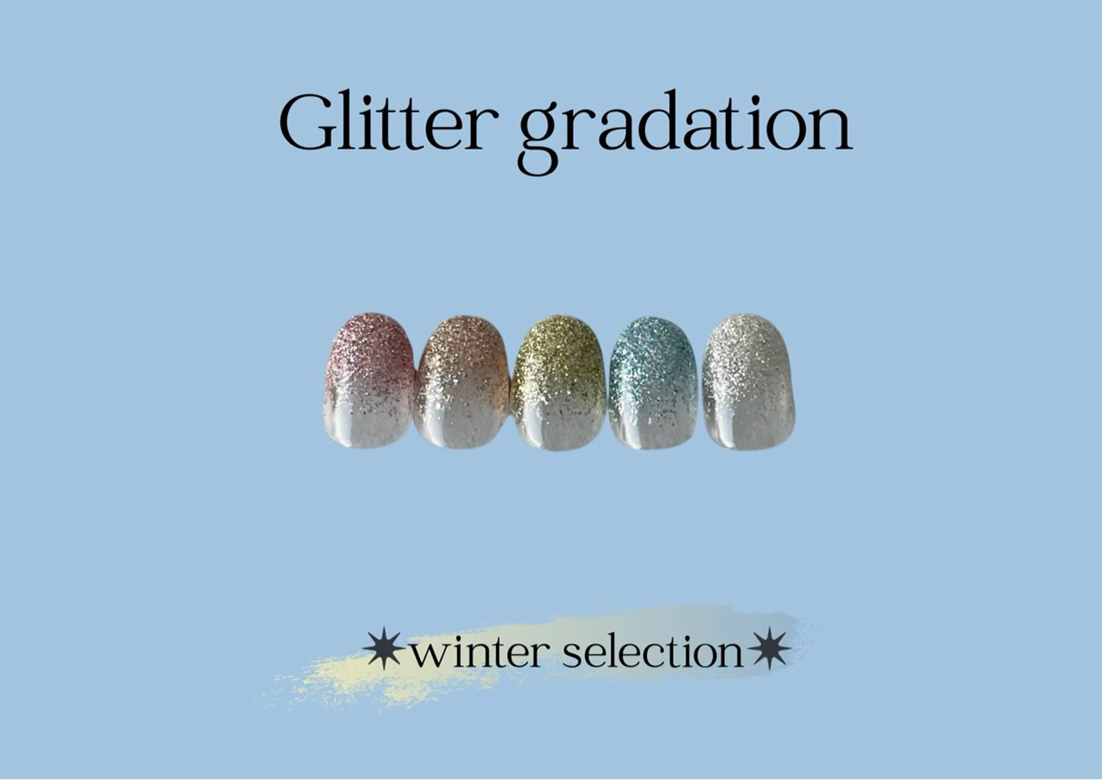 ネイル ラメ(グリッター) ラメグラデーション LEGIT nail AKARIのネイルデザイン